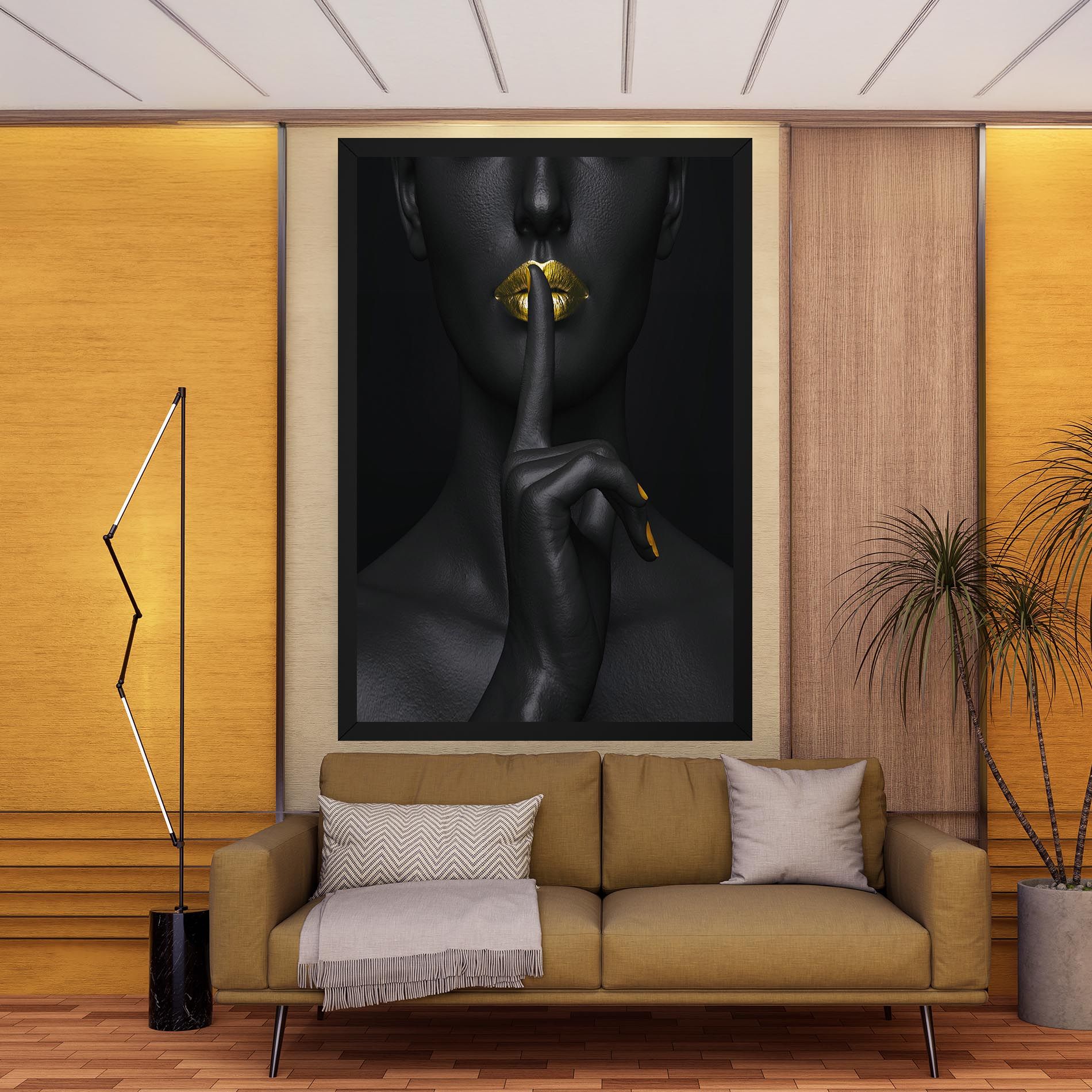 Silence Lips Portrait mockup 9