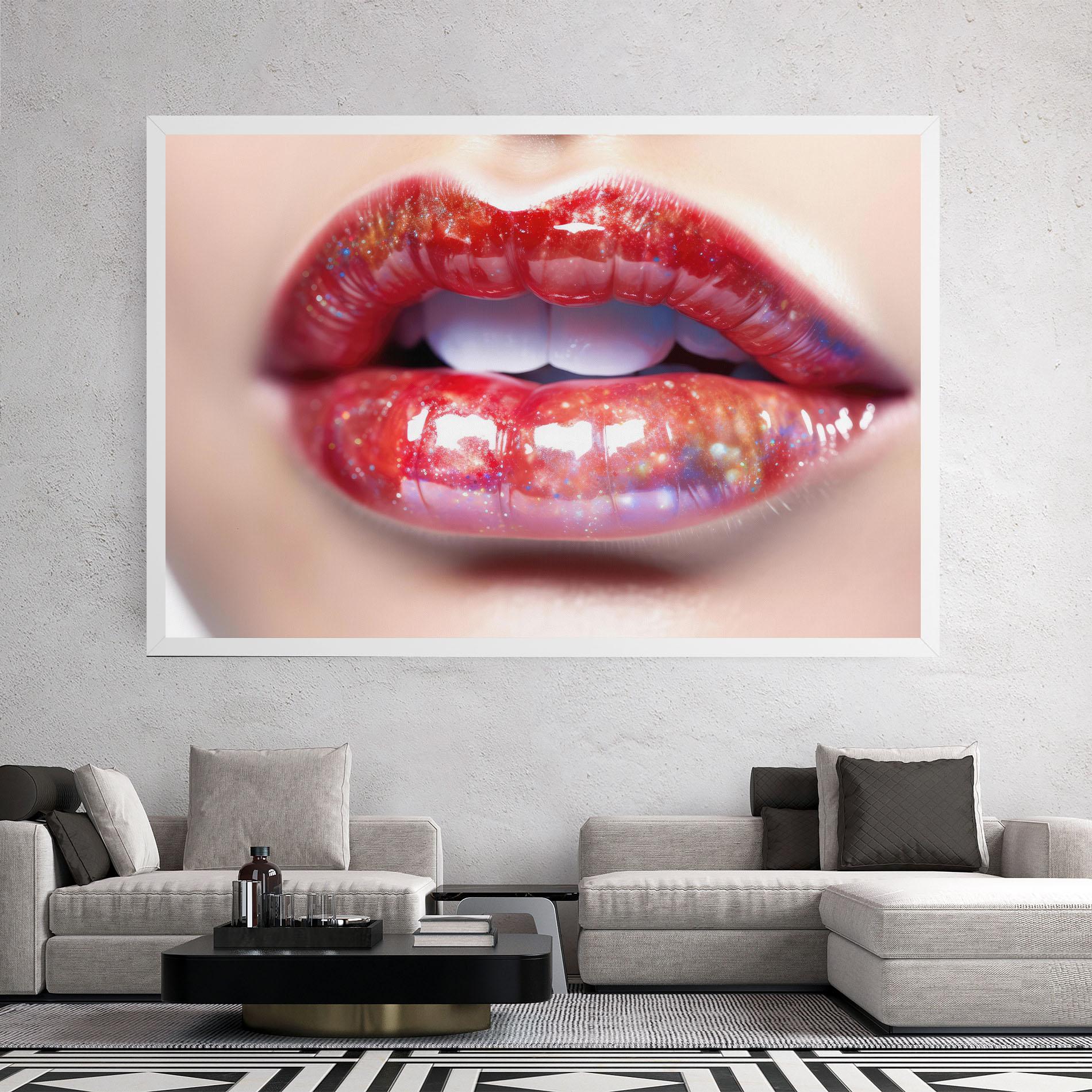 Картина на платно Red Pretty Lips mockup 2