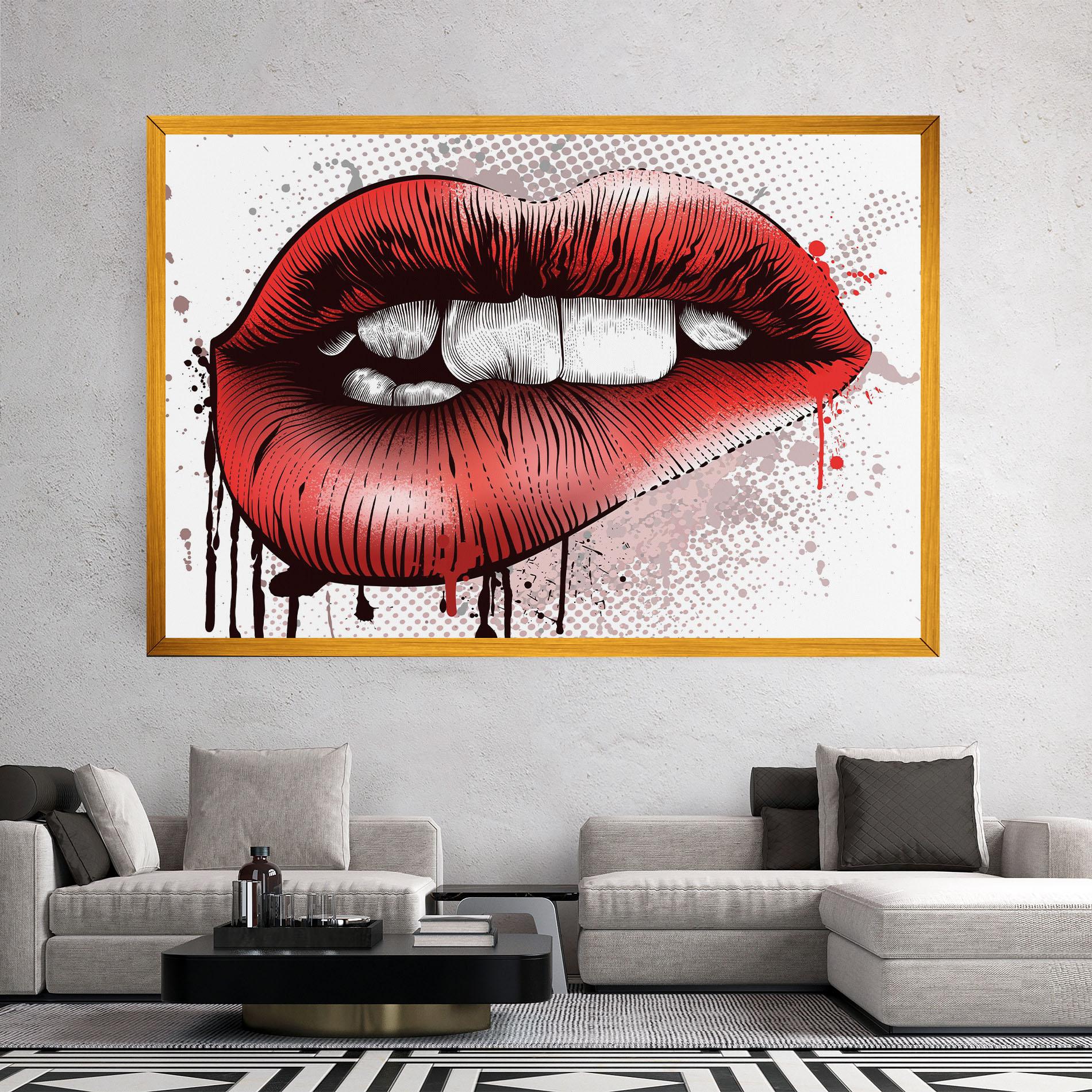 Картина на платно Lips Pop Artistic mockup 2