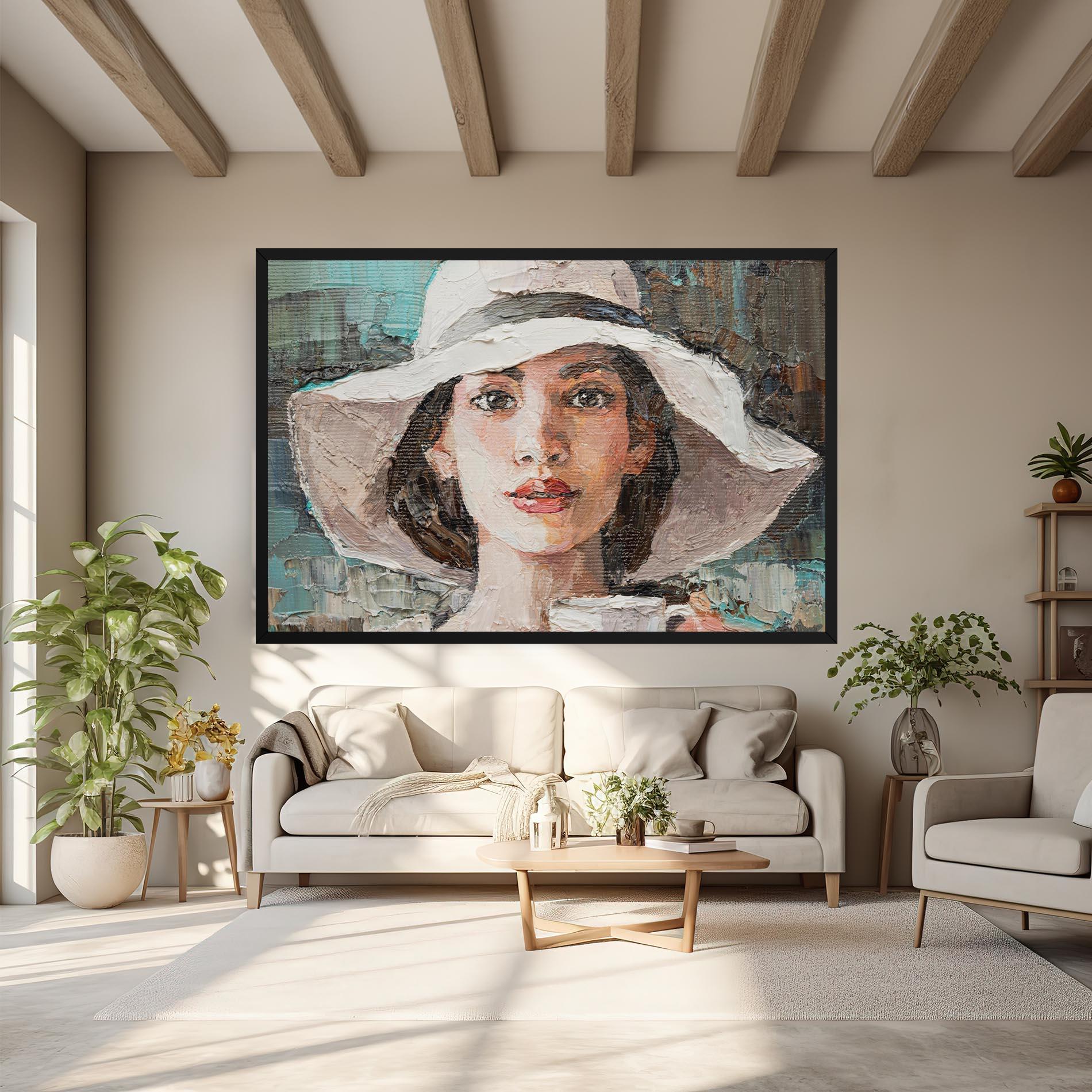 Картина на платно White Lady mockup 6