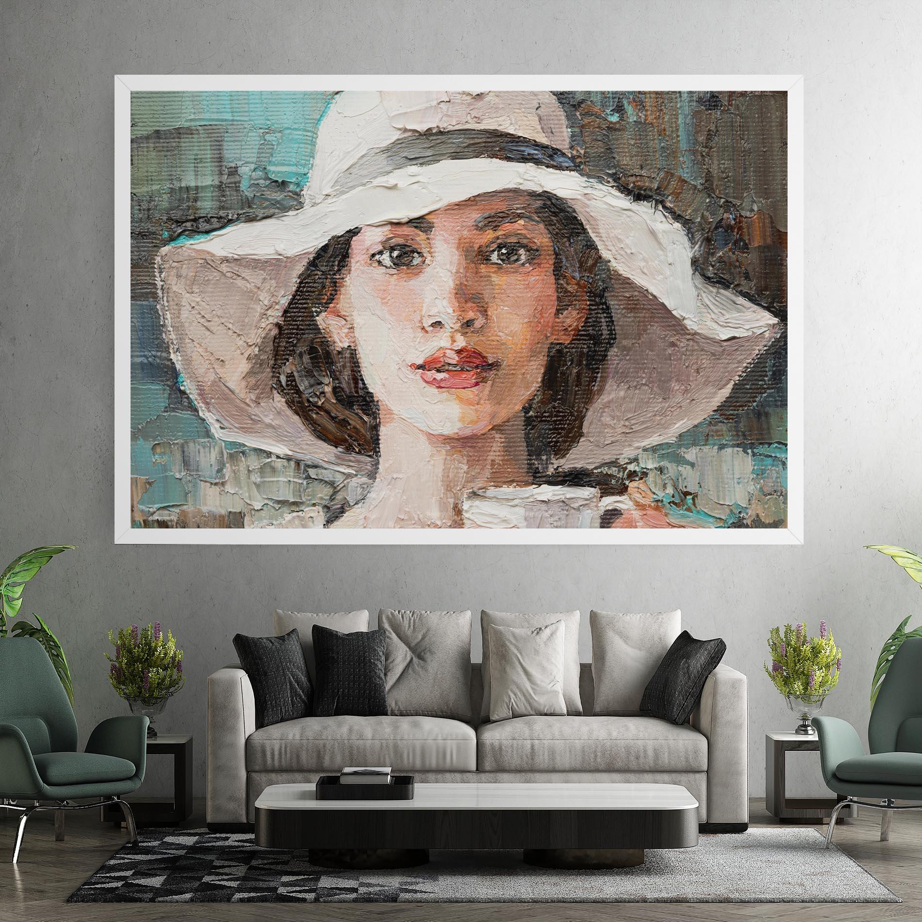 Картина на платно White Lady mockup 7