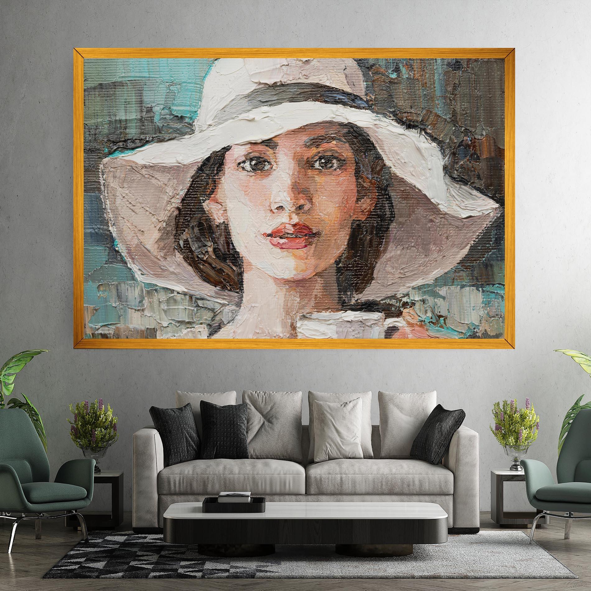 Картина на платно White Lady mockup 7