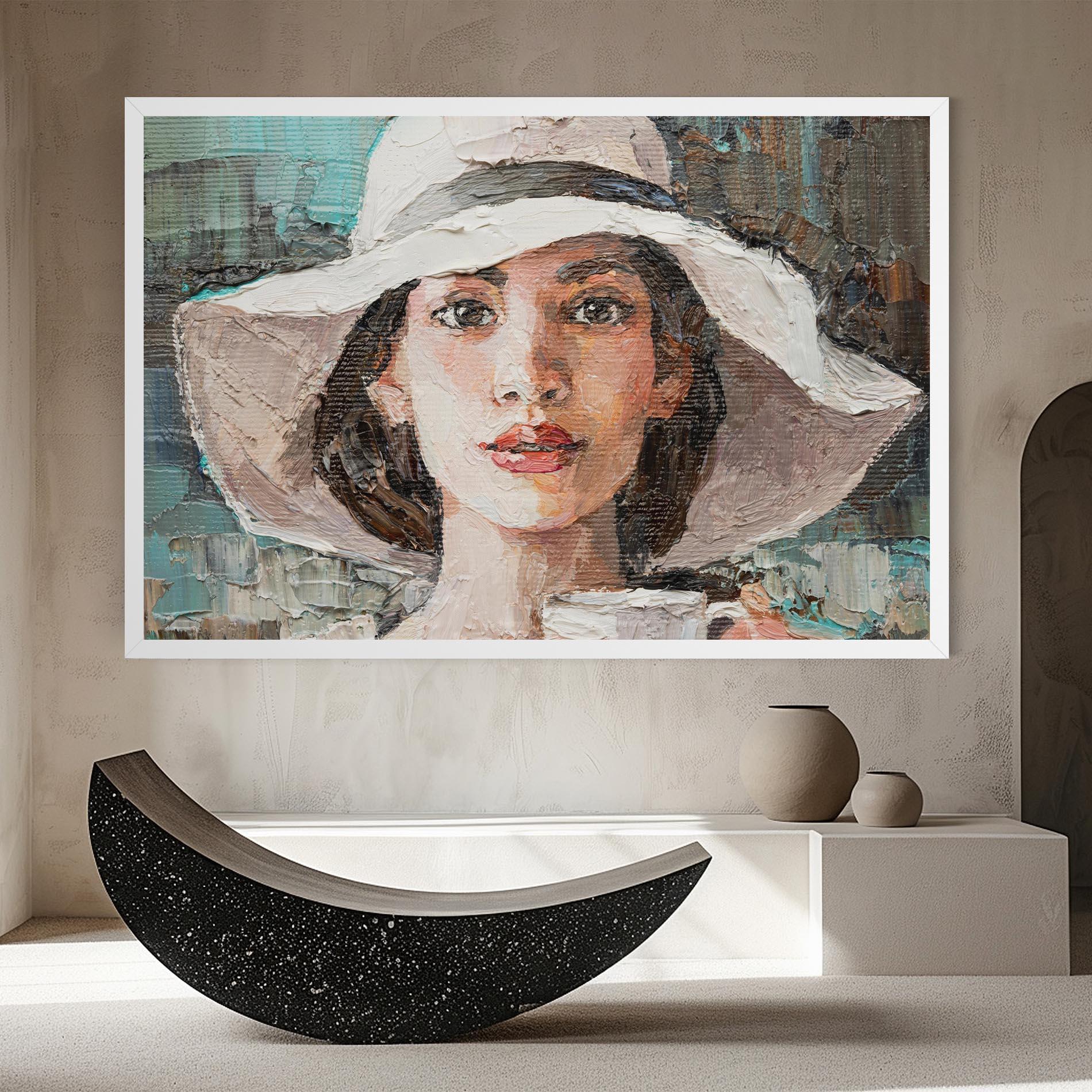 Картина на платно White Lady mockup 8