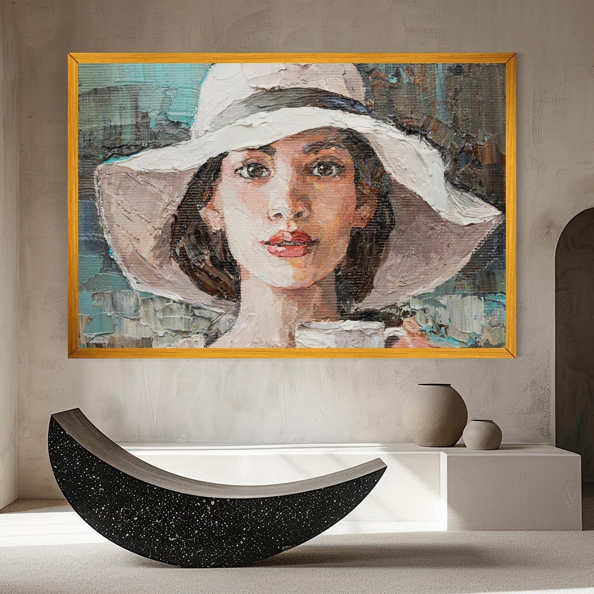 Картина на платно White Lady mockup 8