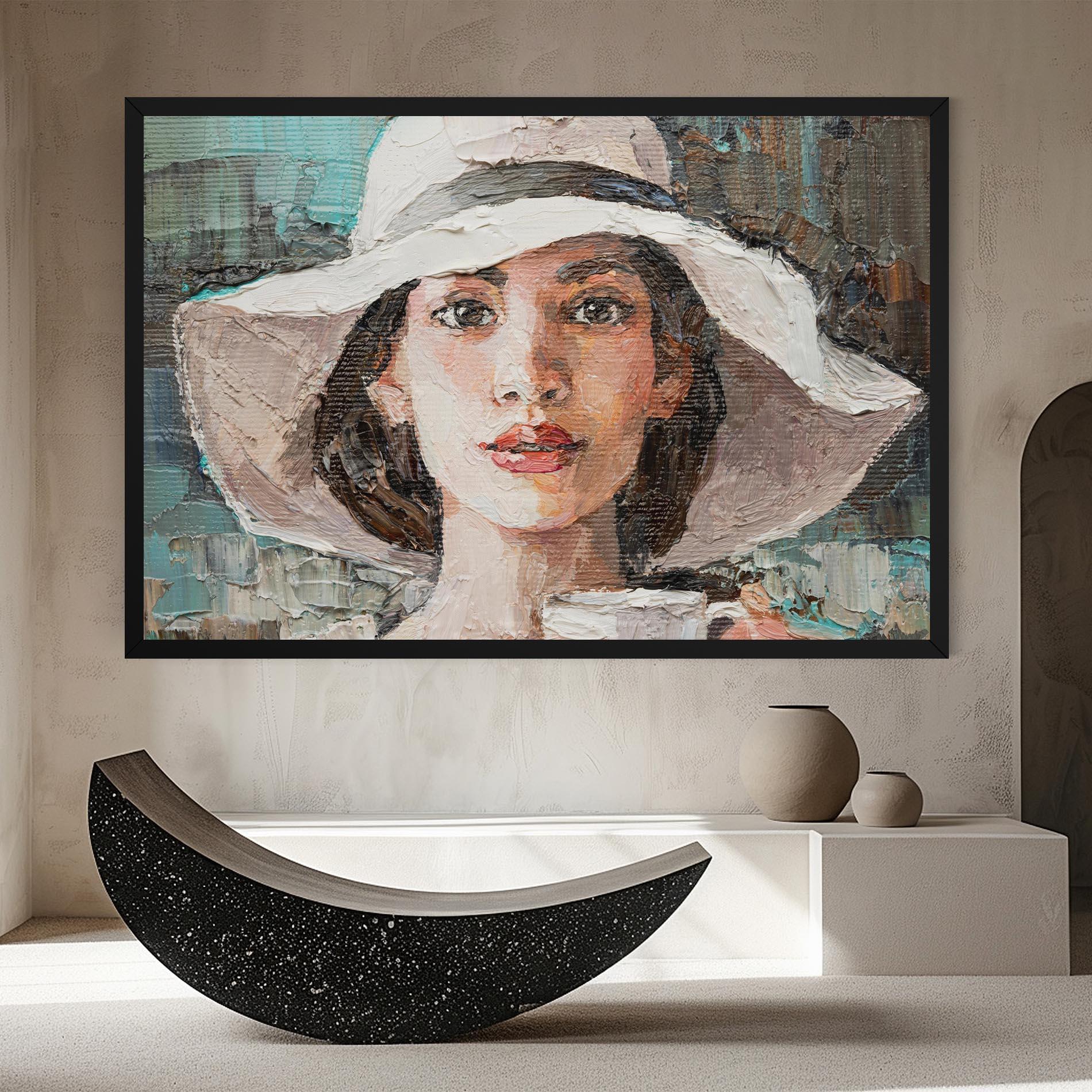 Картина на платно White Lady mockup 8