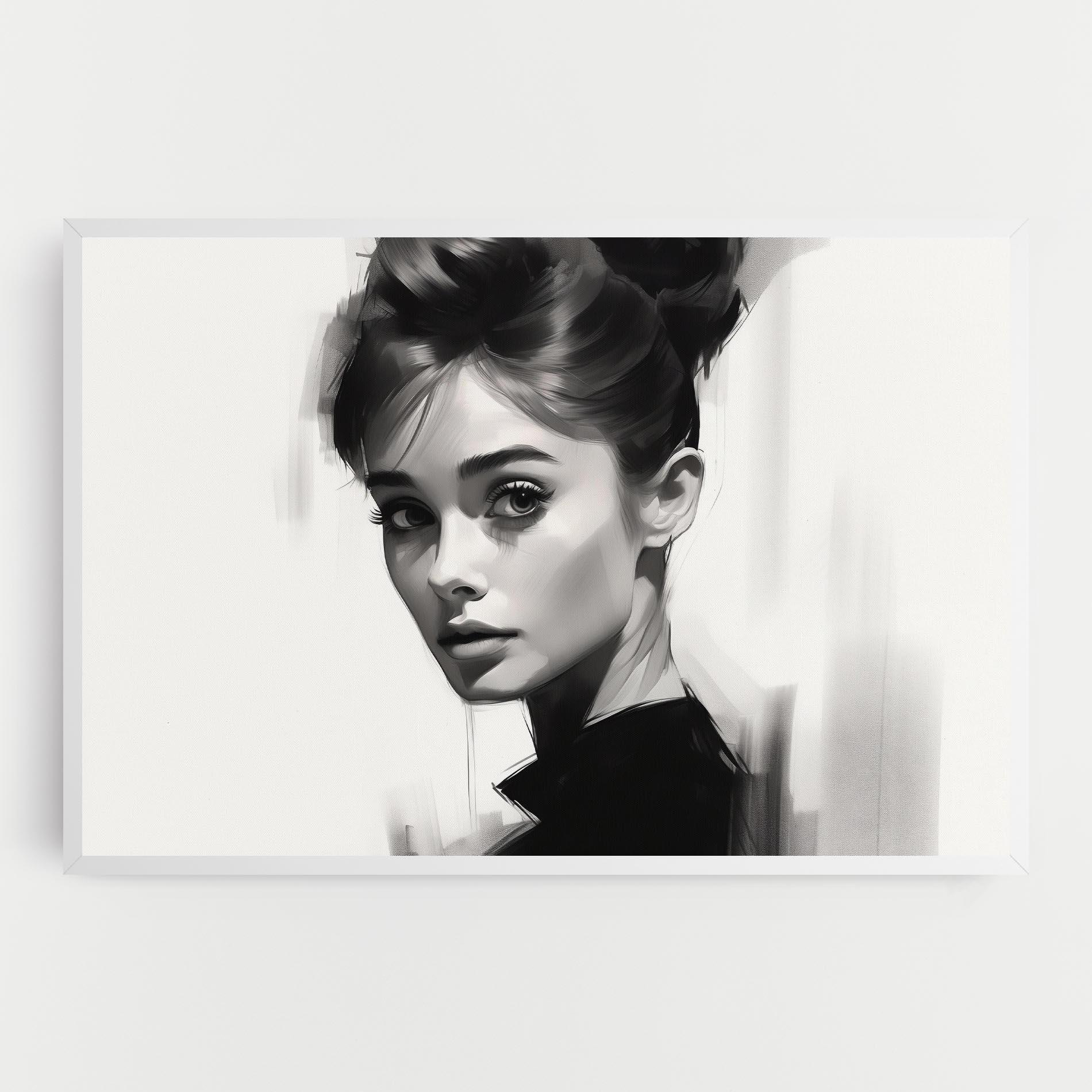 Картина на платно Hepburn Portrait mockup 0