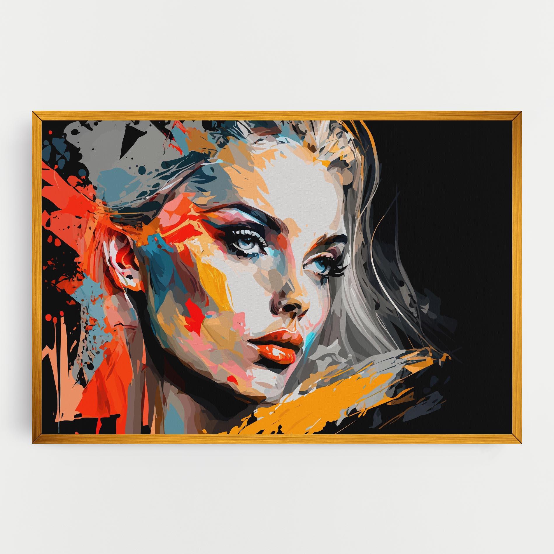 Картина на платно Blue Eye Face mockup 0