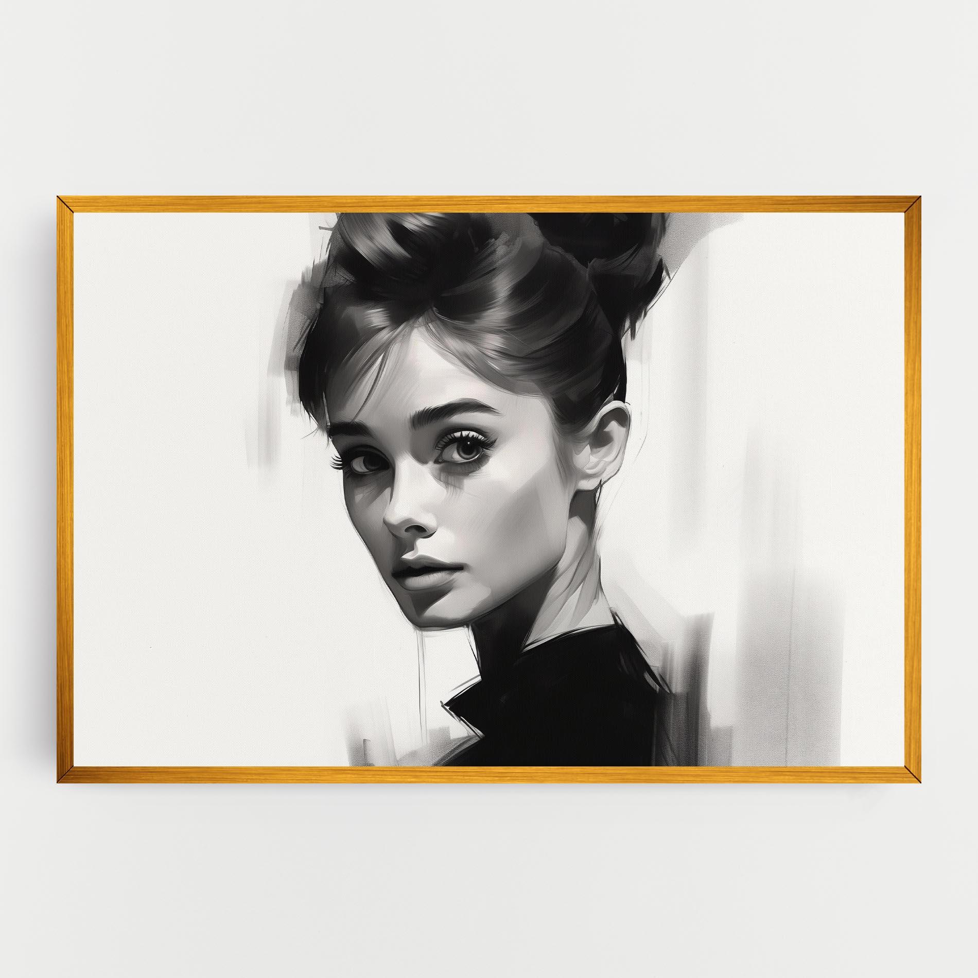 Картина на платно Hepburn Portrait mockup 0