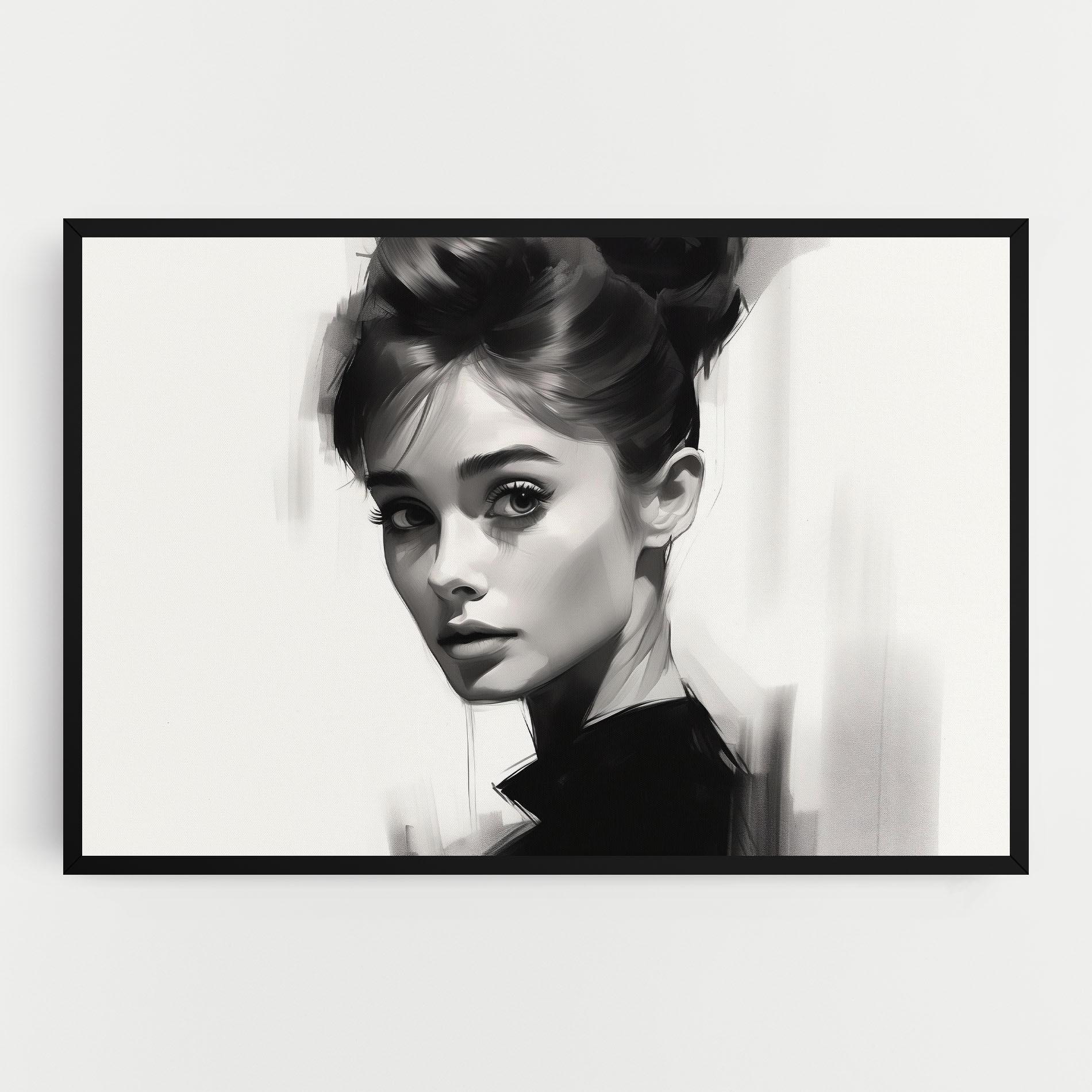 Картина на платно Hepburn Portrait mockup 0