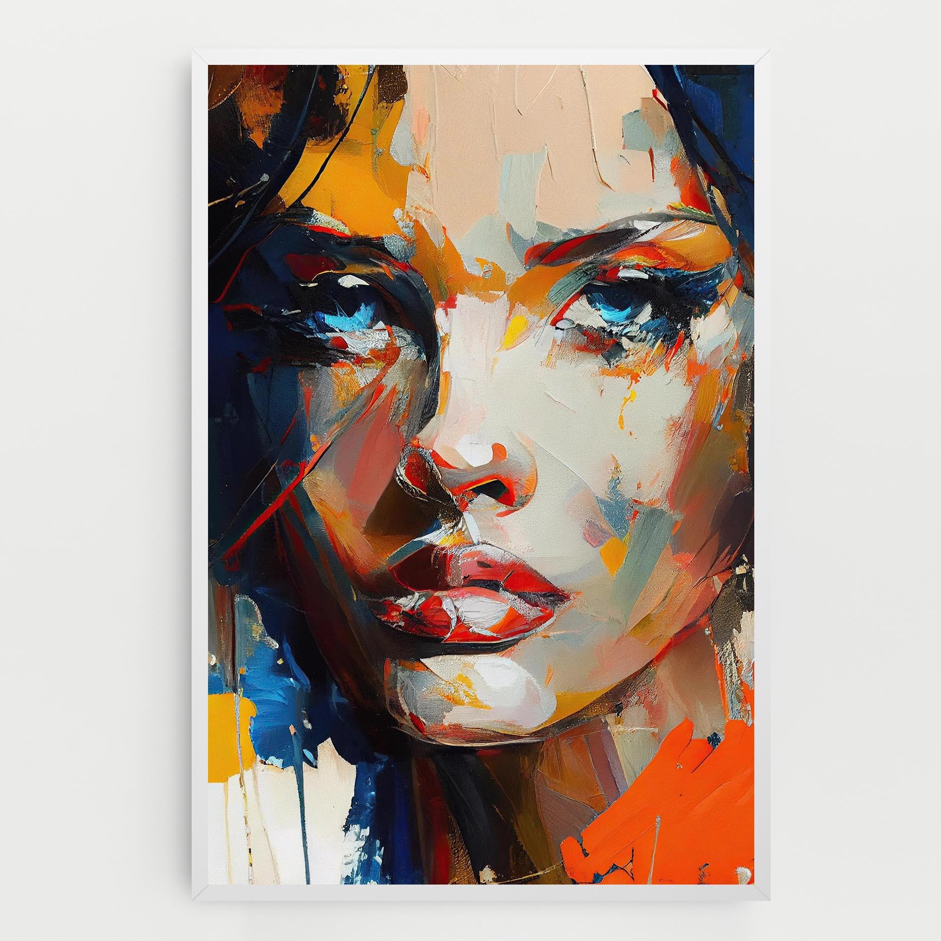 Картина на платно Beautiful Brunette Woman mockup 0