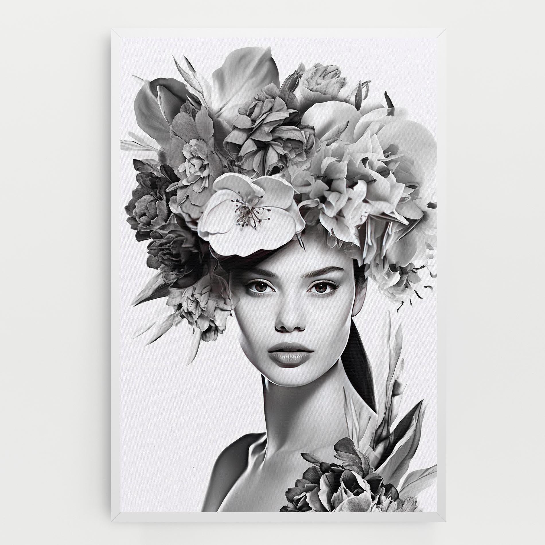 Картина на платно Flower Crown Woman mockup 0