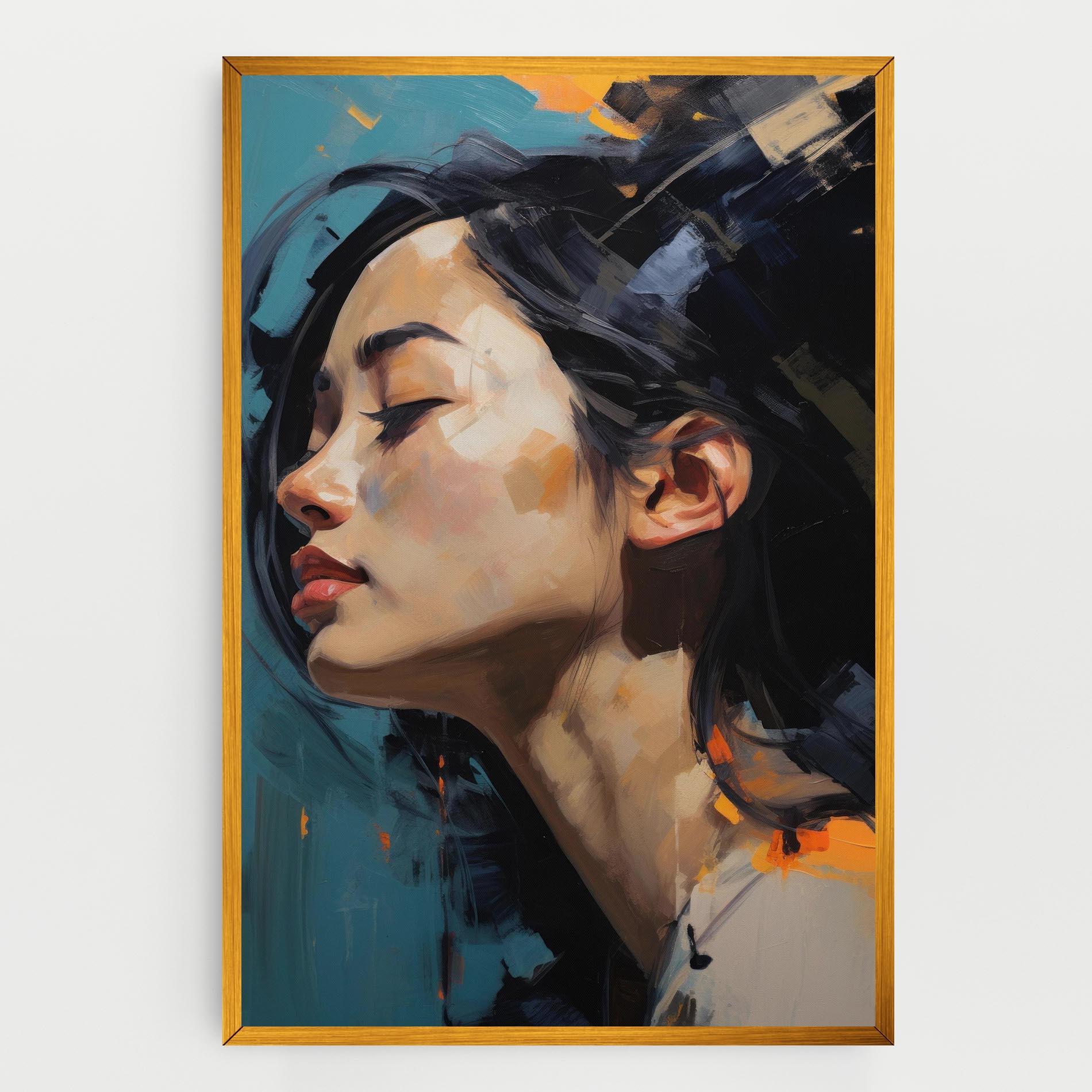 Картина на платно Acrylic Asian Portrait mockup 0