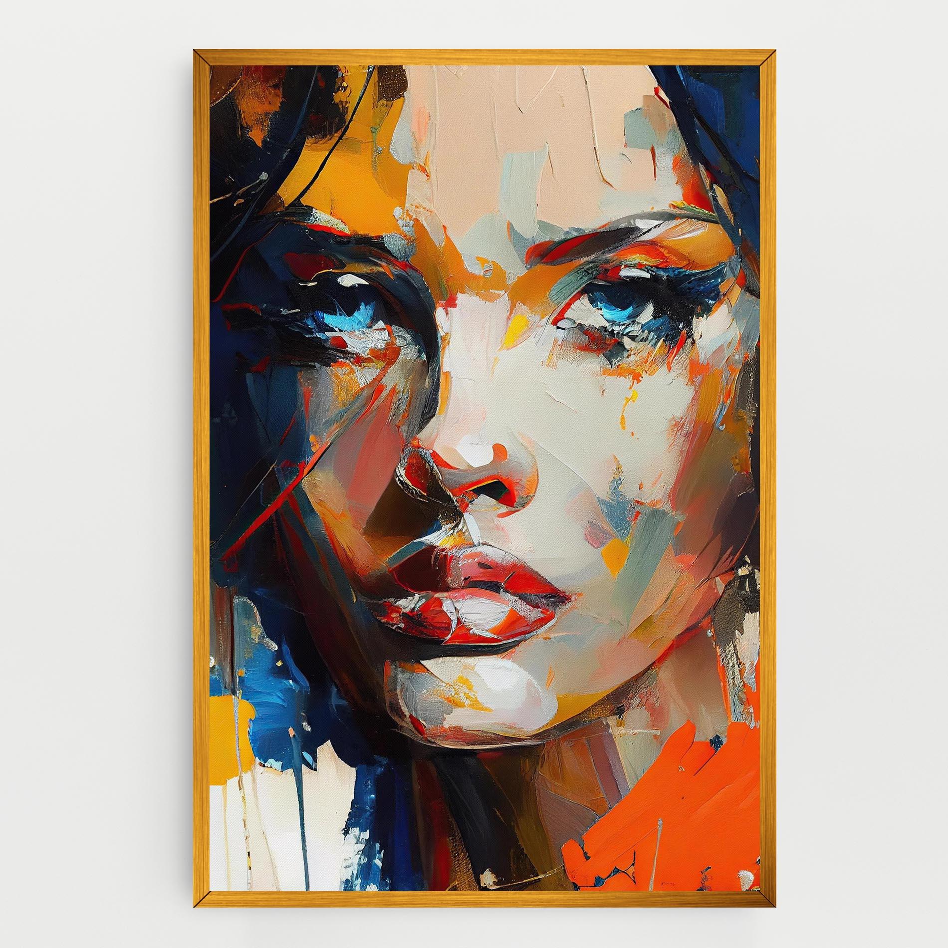 Картина на платно Beautiful Brunette Woman mockup 0