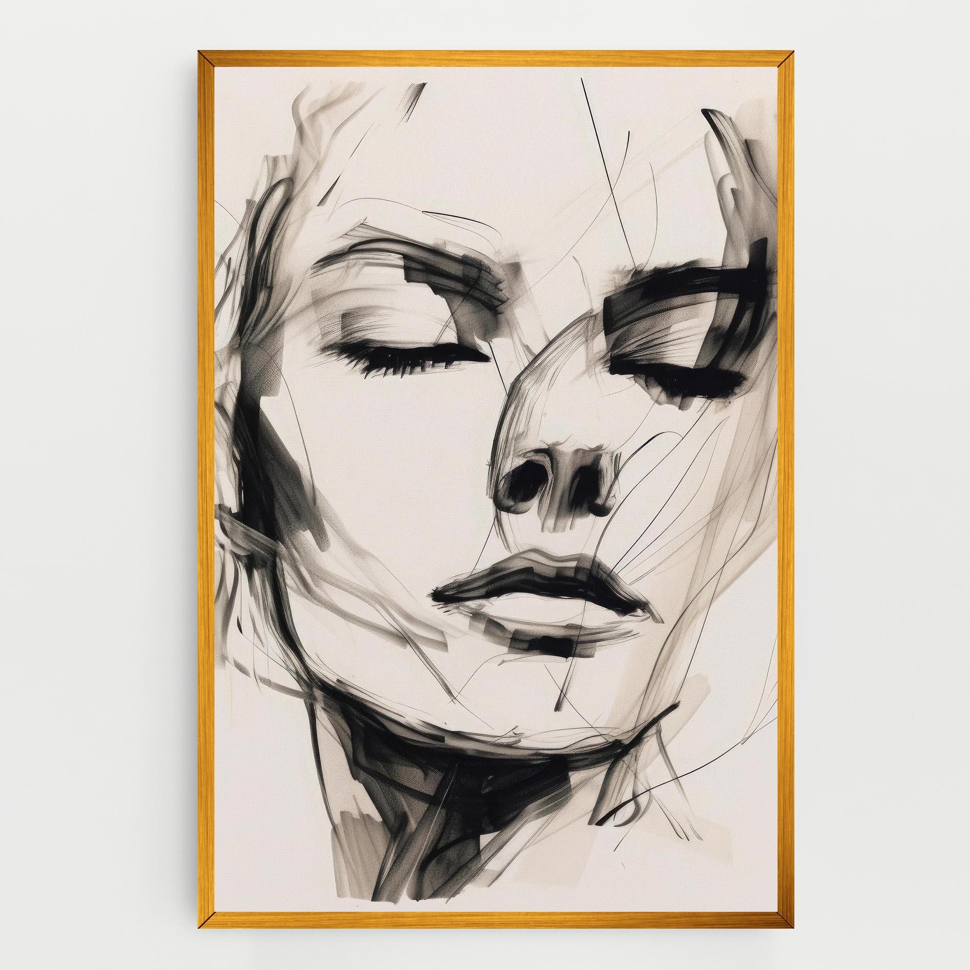 Картина на платно Continuous Line Woman mockup 0