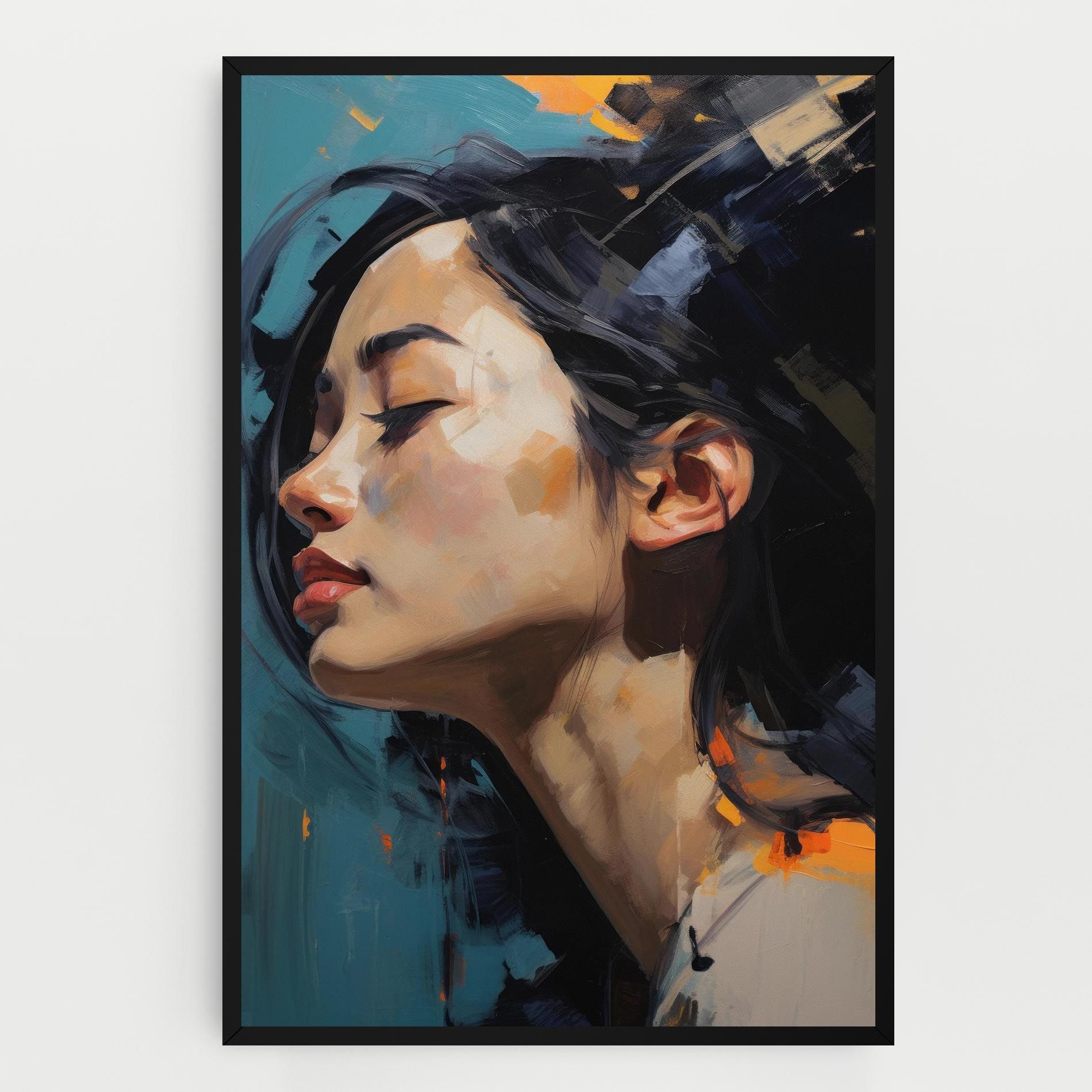 Acrylic Asian Portrait mockup 0