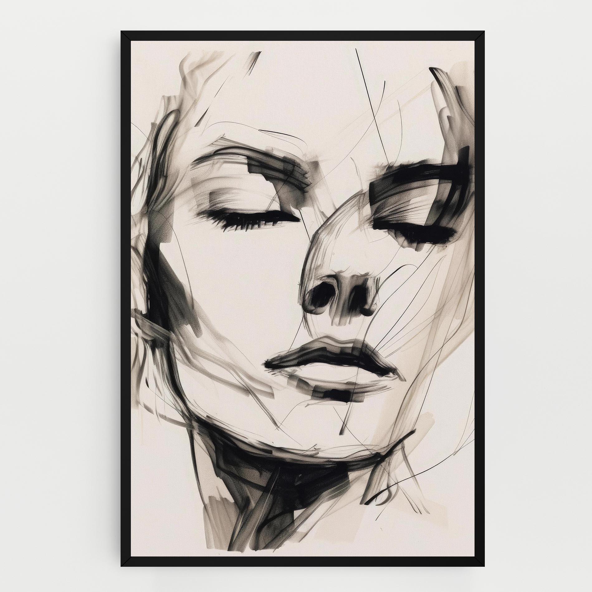 Картина на платно Continuous Line Woman mockup 0