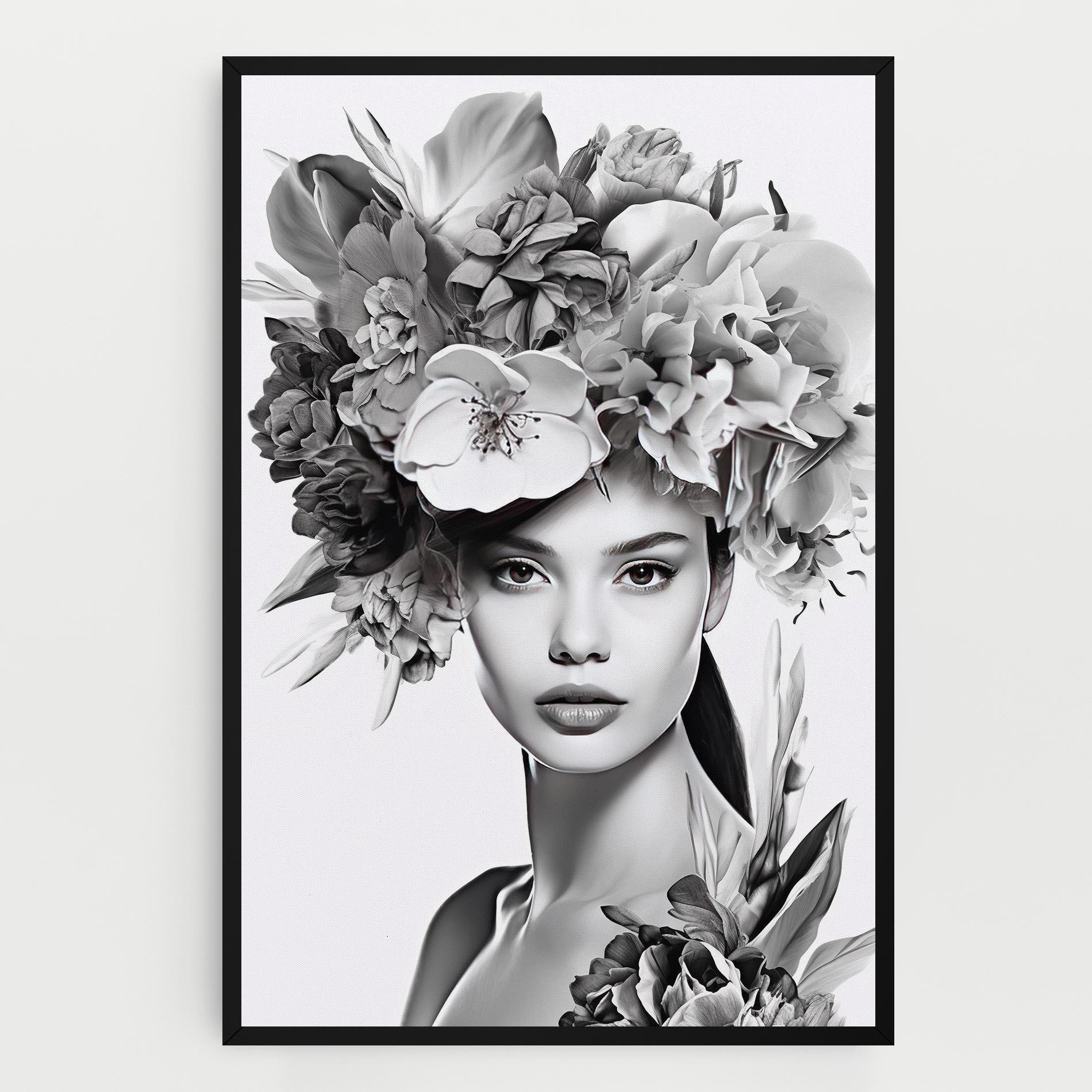 Картина на платно Flower Crown Woman mockup 0