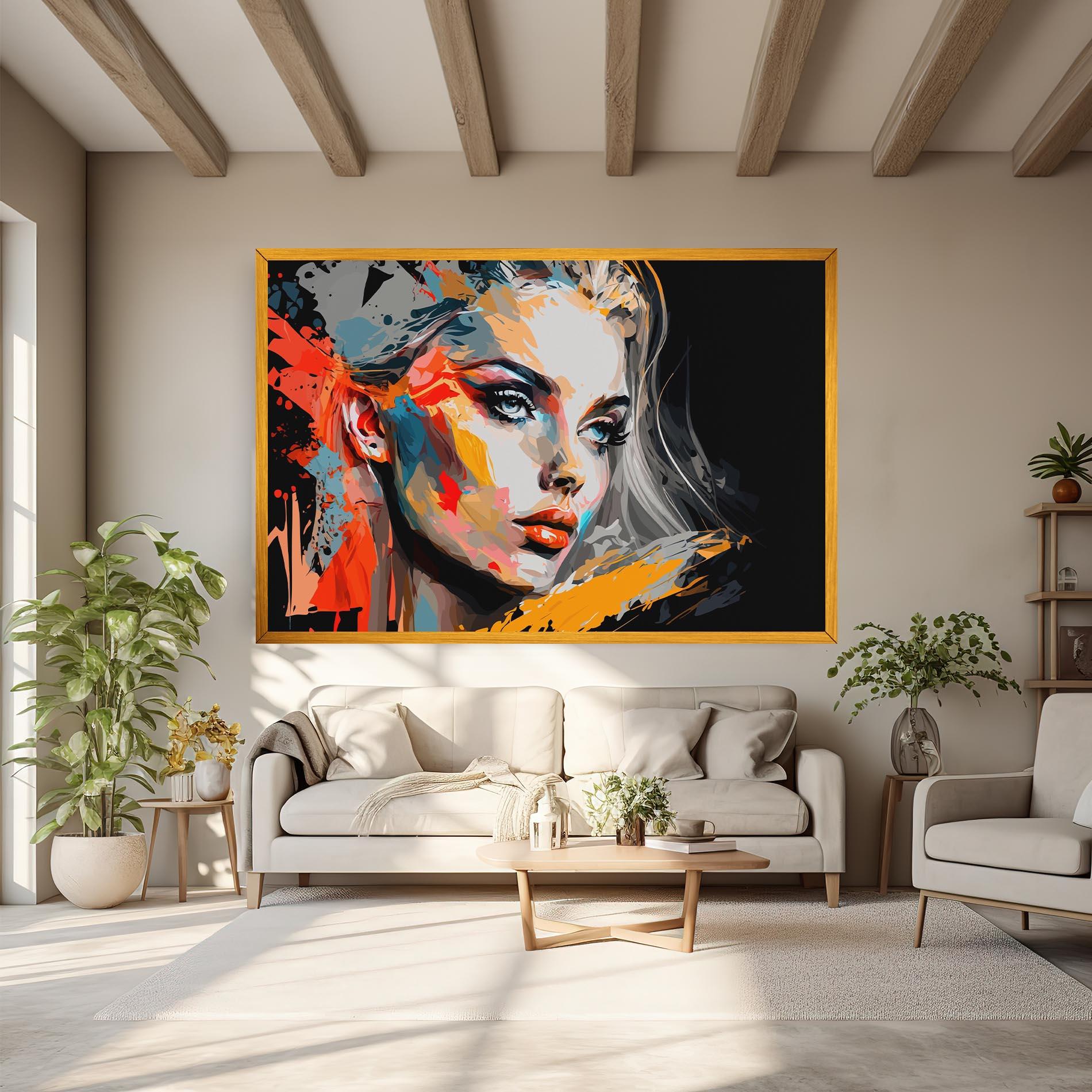 Картина на платно Blue Eye Face mockup 6