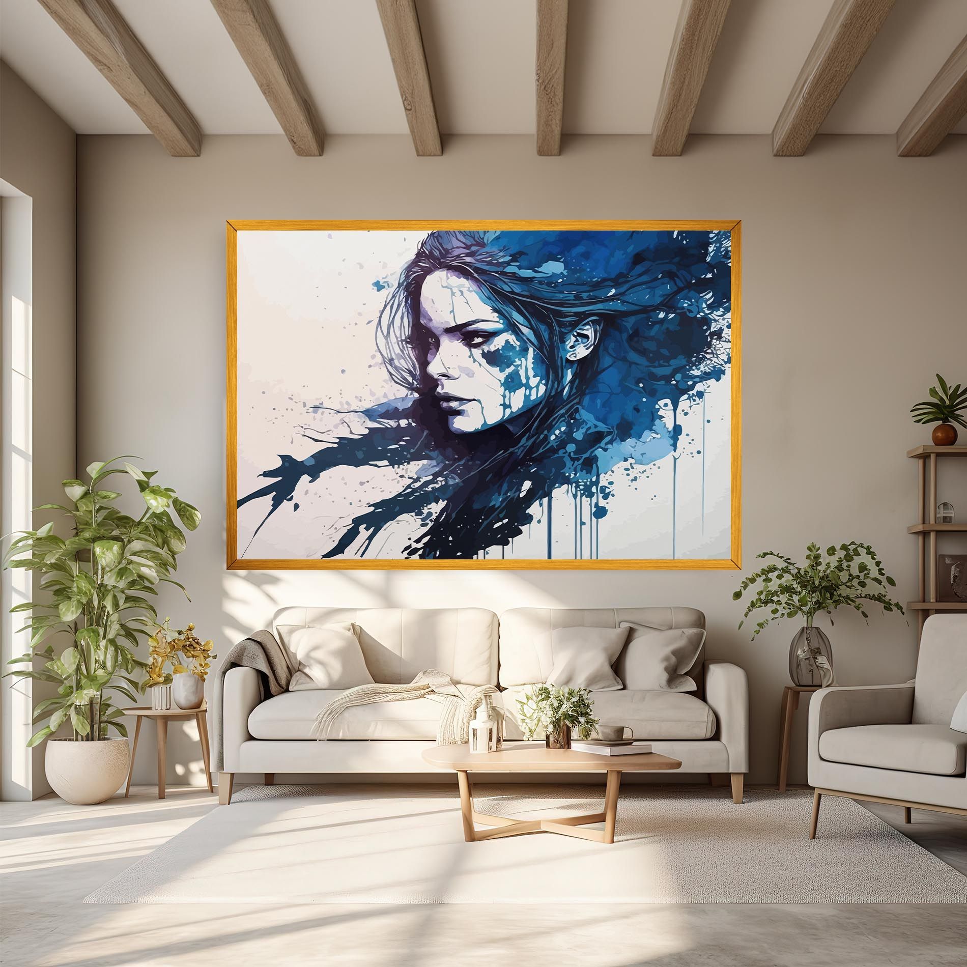 Blue Hair Portrait mockup 6