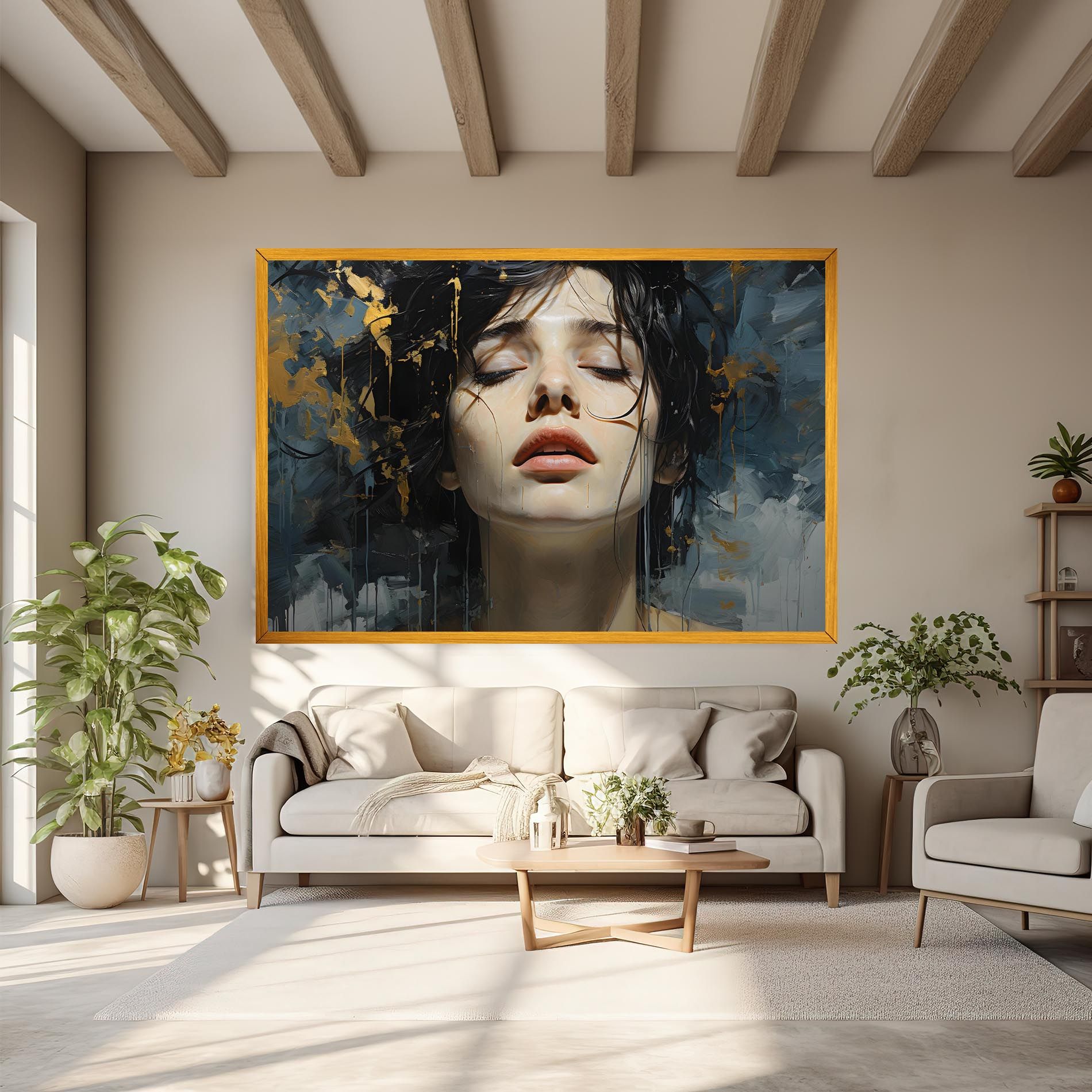 Closed Eyes Woman mockup 6