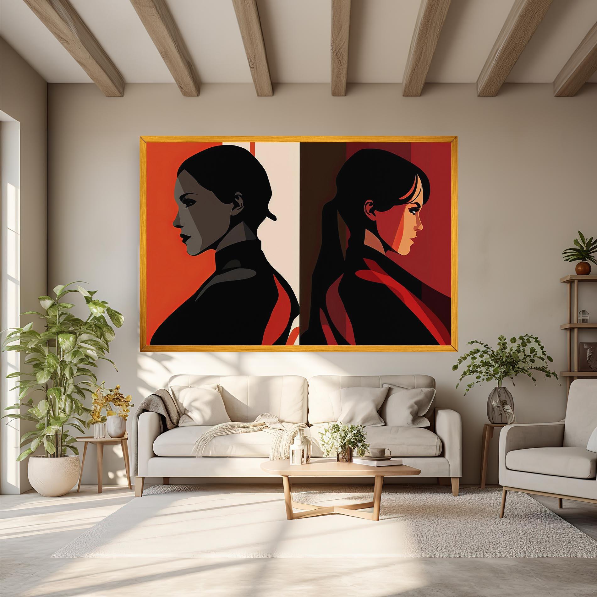 Картина на платно Graphical Portrait mockup 6