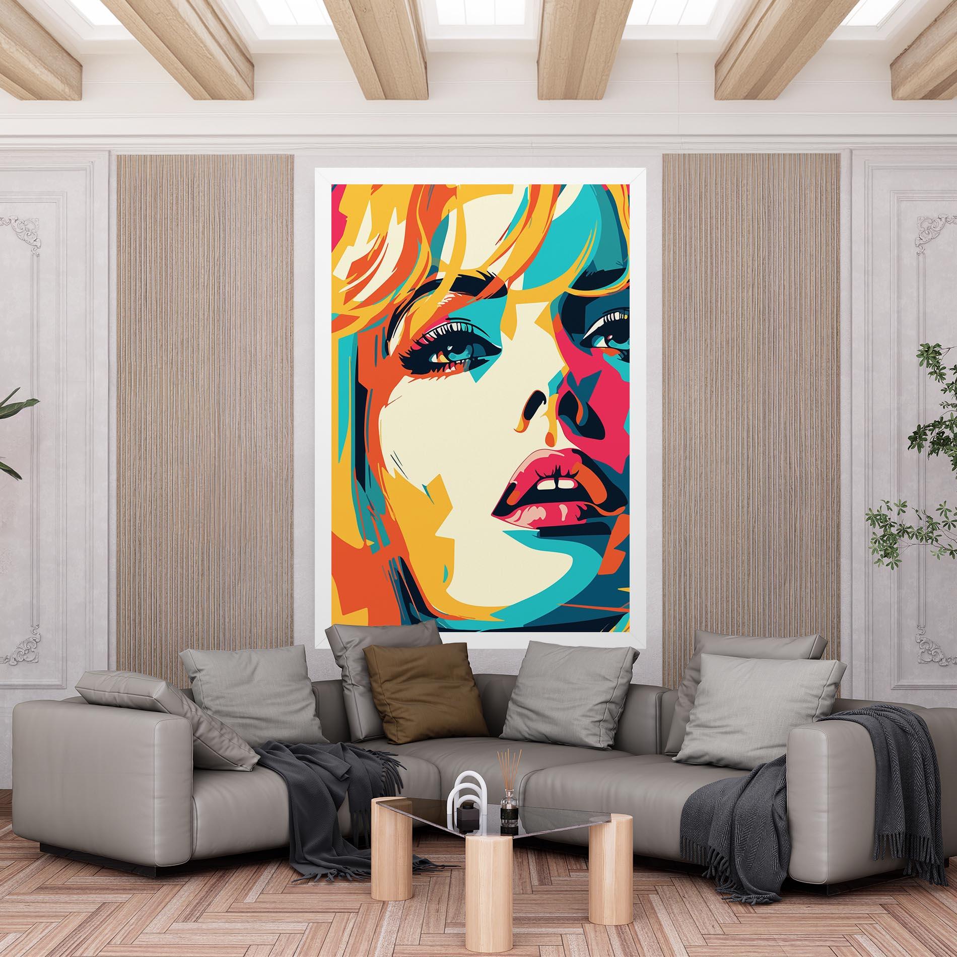 Картина на платно Blonde Girl Portrait mockup 6