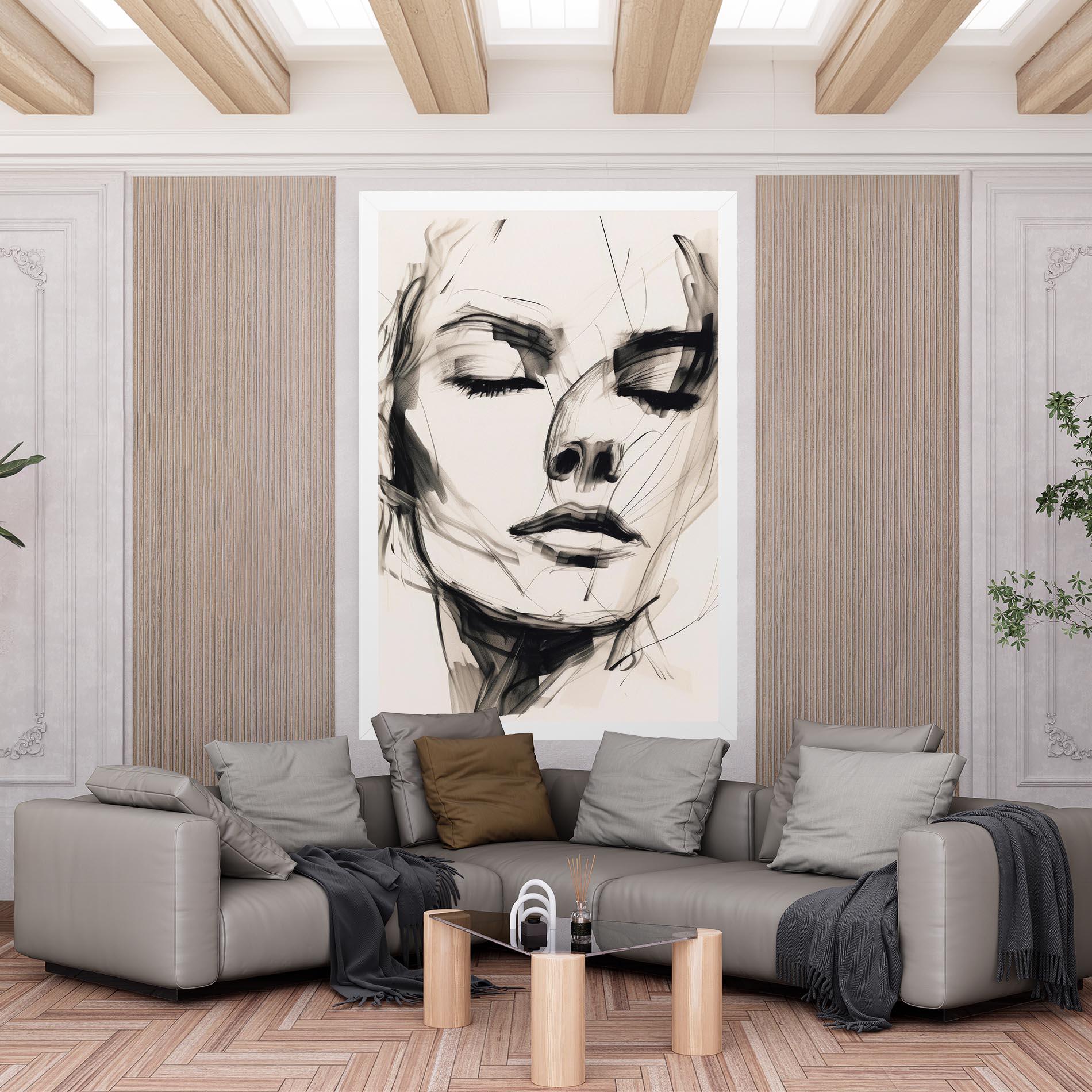 Картина на платно Continuous Line Woman mockup 6