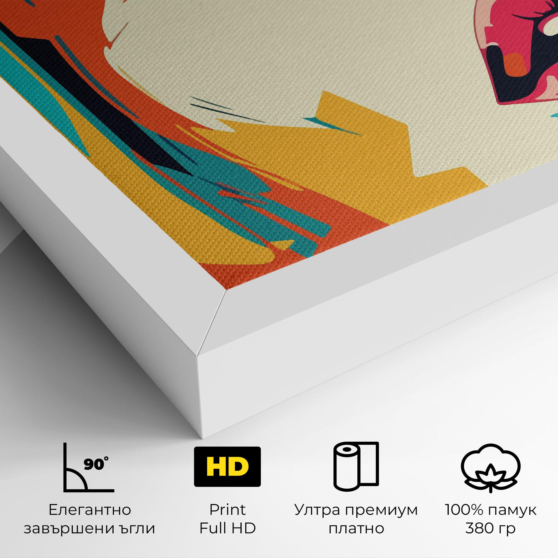 Картина на платно Blonde Girl Portrait mockup 4