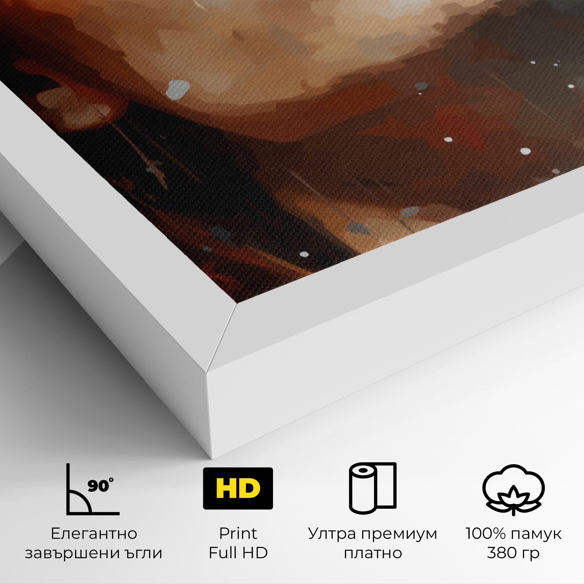 Картина на платно Close Up Look Portrait mockup 4