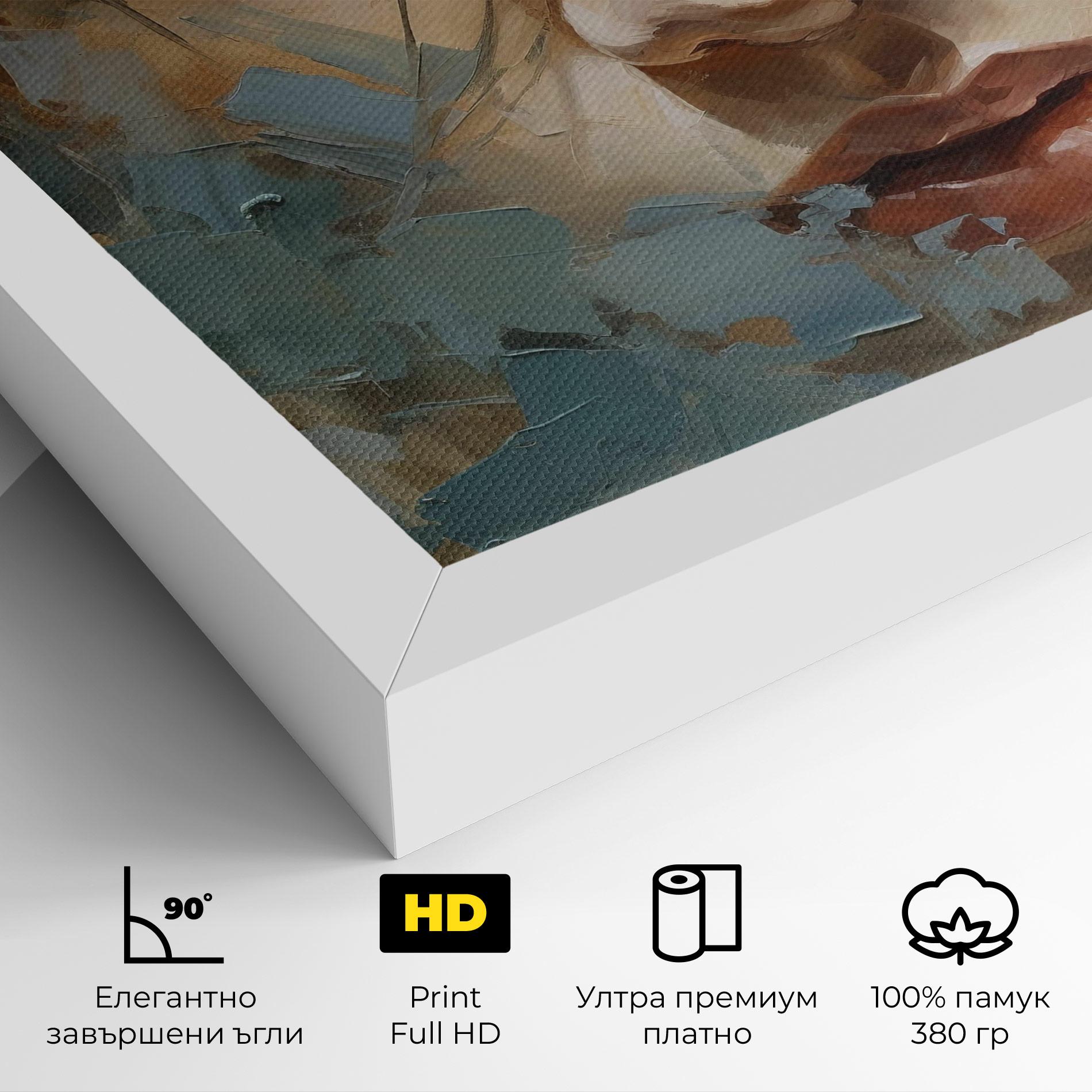 Картина на платно Expressive Portrait mockup 4