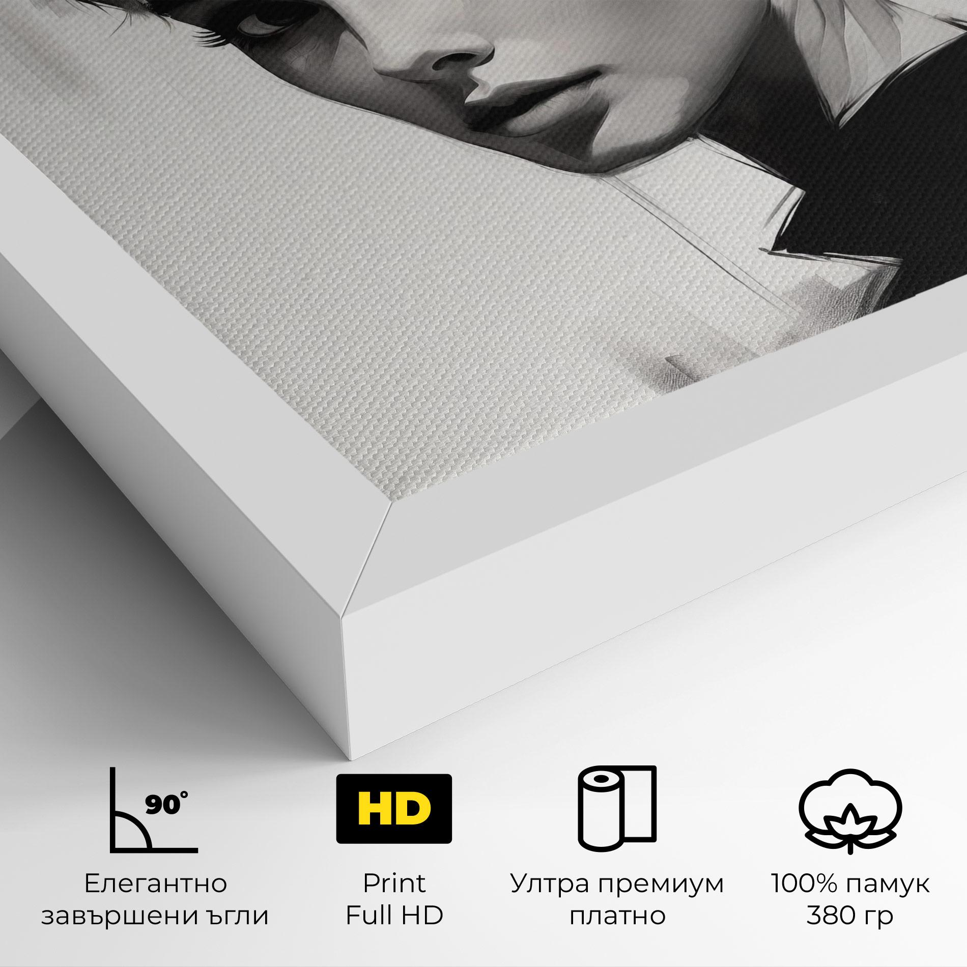 Картина на платно Hepburn Portrait mockup 4