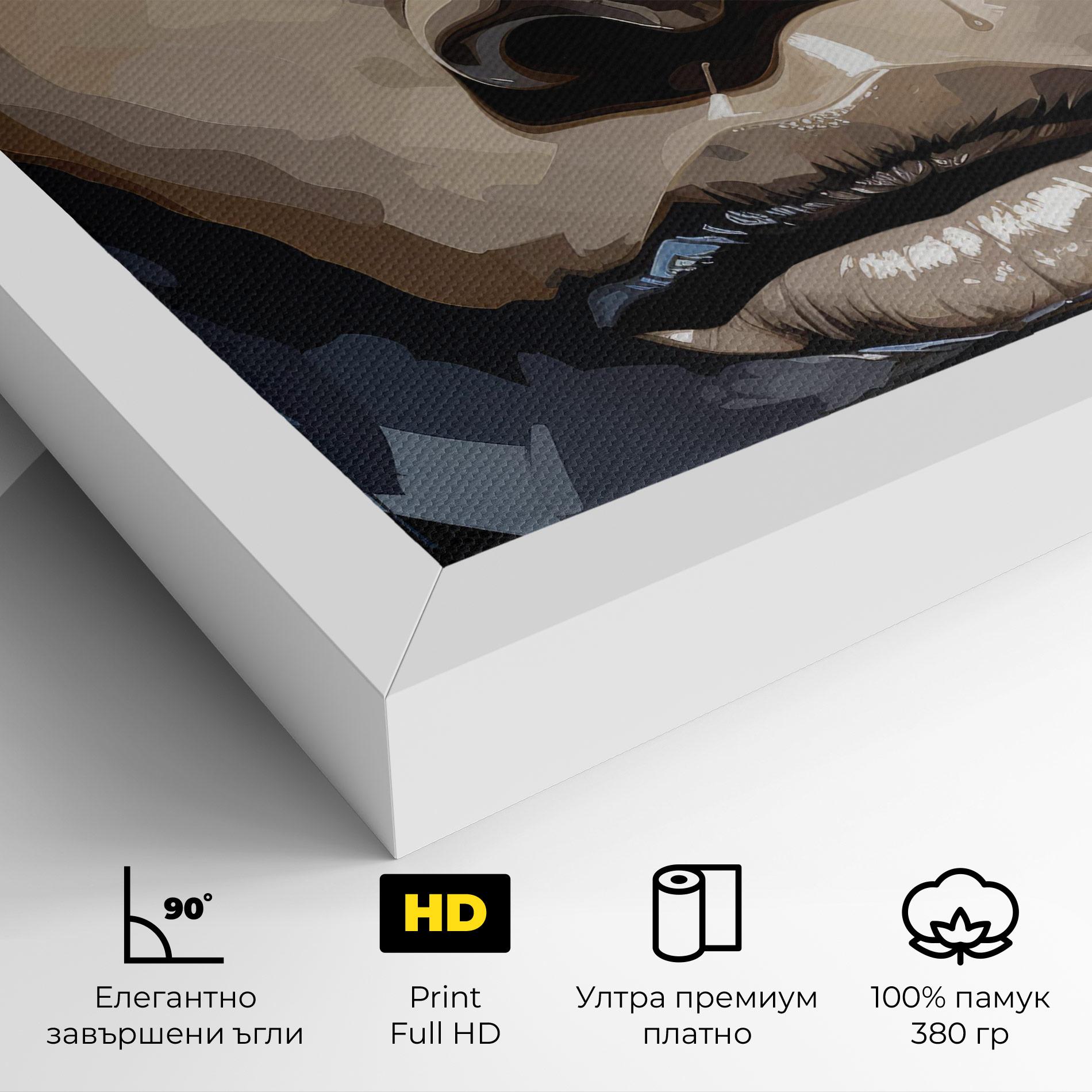 Картина на платно Pretty Girl Portrait mockup 4