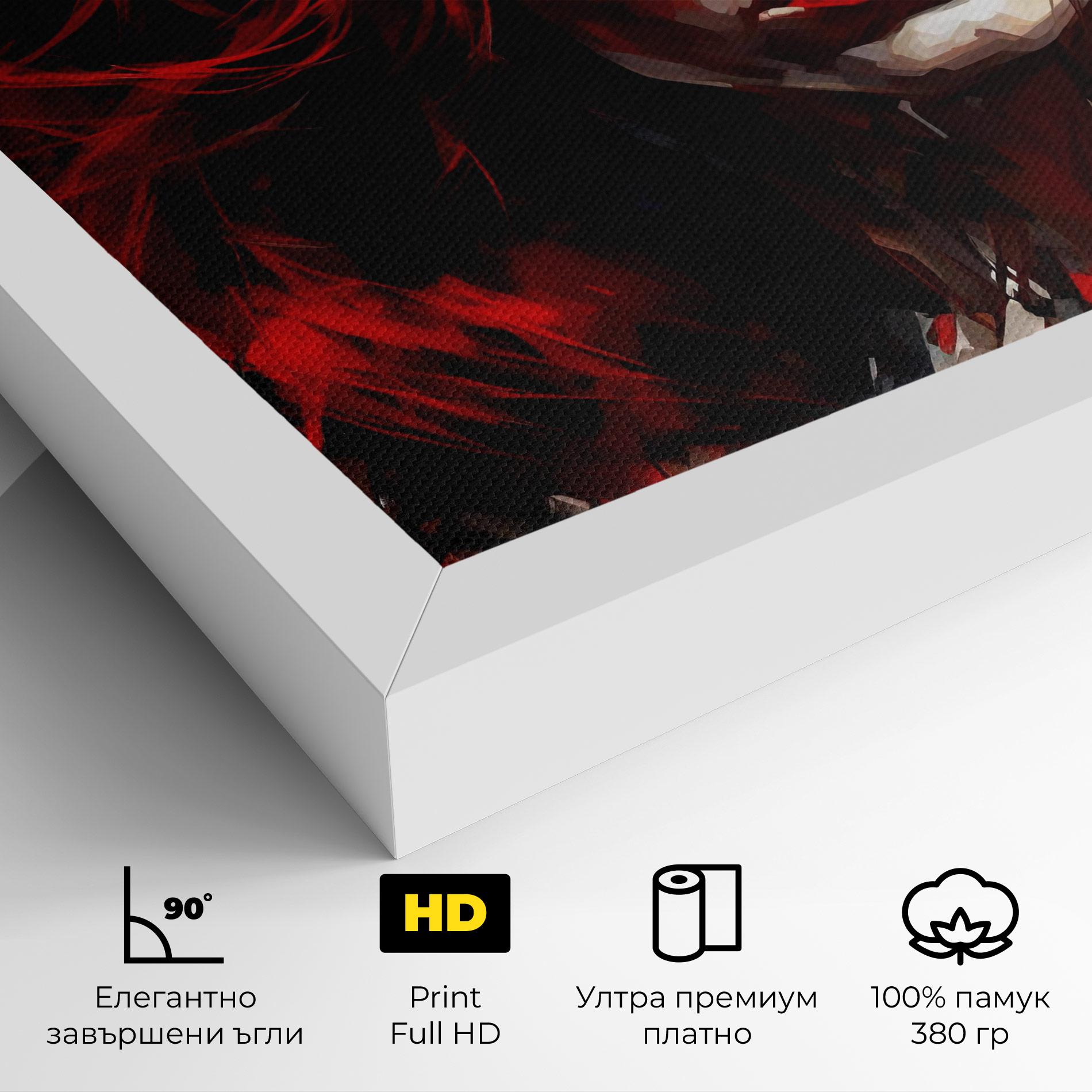 Картина на платно Red Hair Smoky Eyes mockup 4