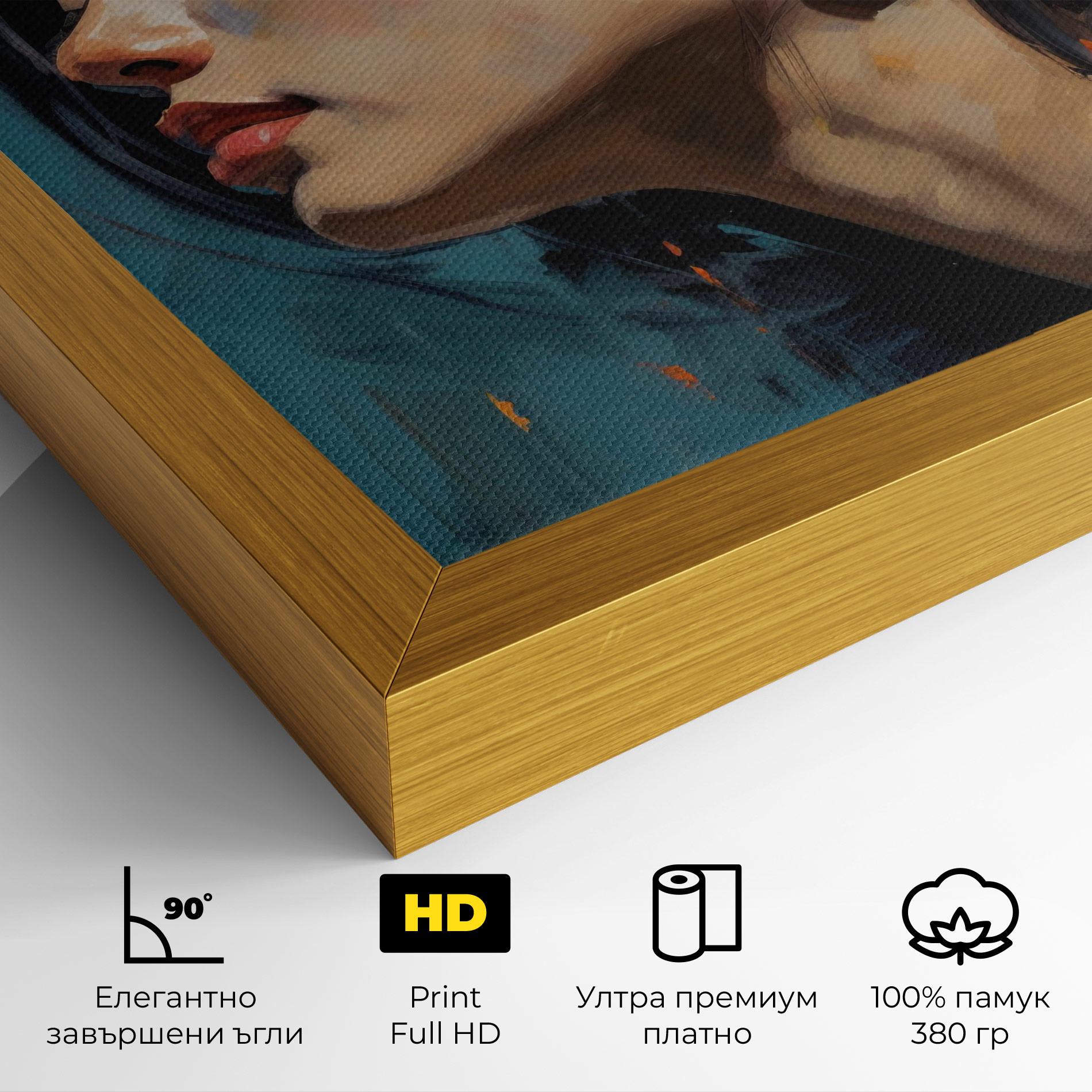 Картина на платно Acrylic Asian Portrait mockup 4