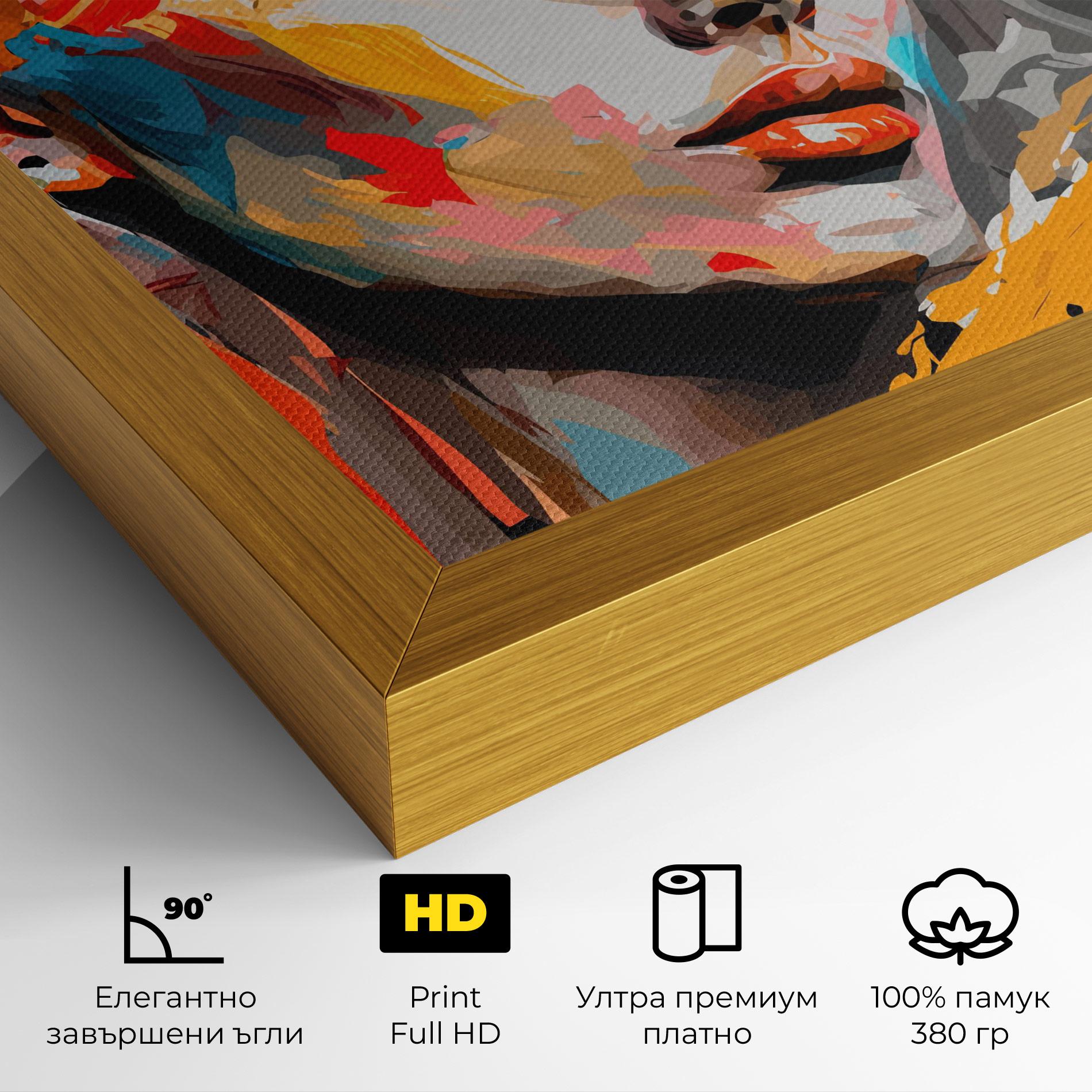 Картина на платно Blue Eye Face mockup 4