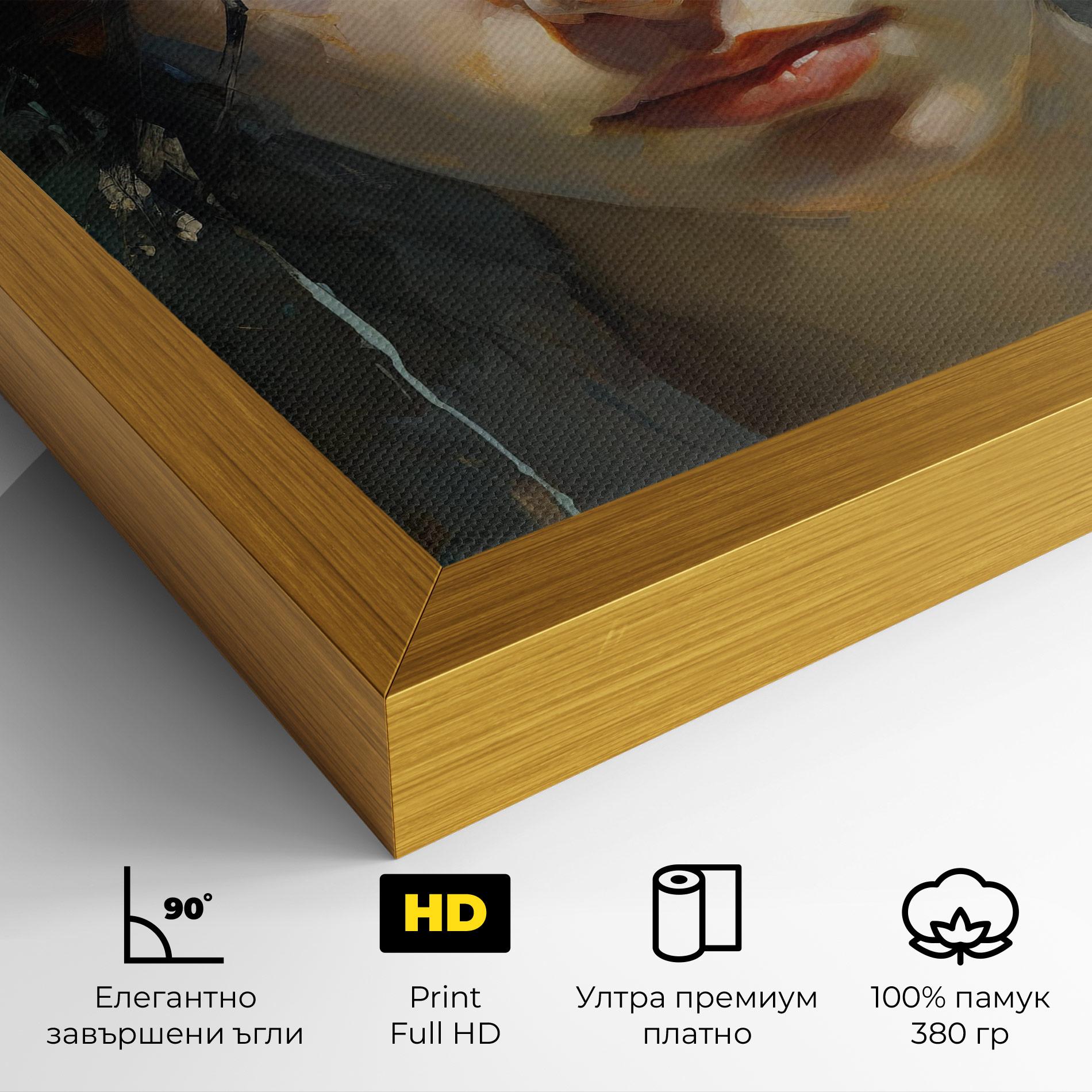 Картина на платно Intense Portrait mockup 4