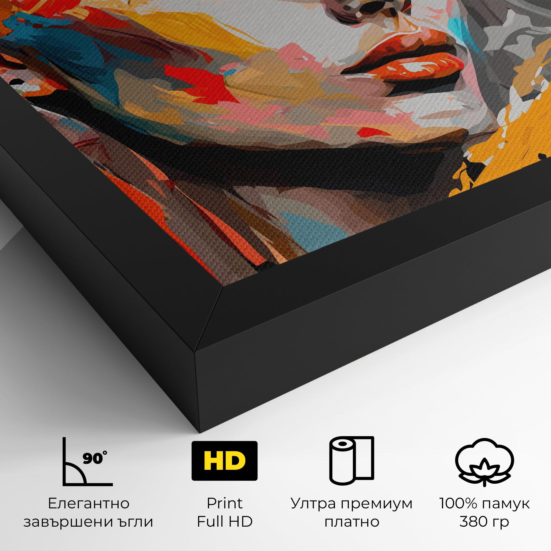 Картина на платно Blue Eye Face mockup 4