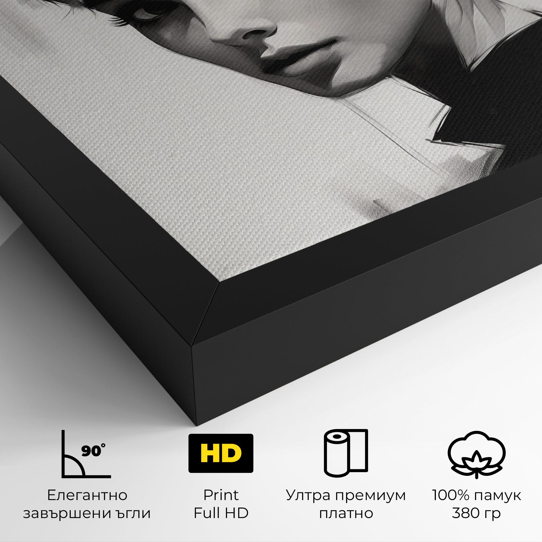Картина на платно Hepburn Portrait mockup 4