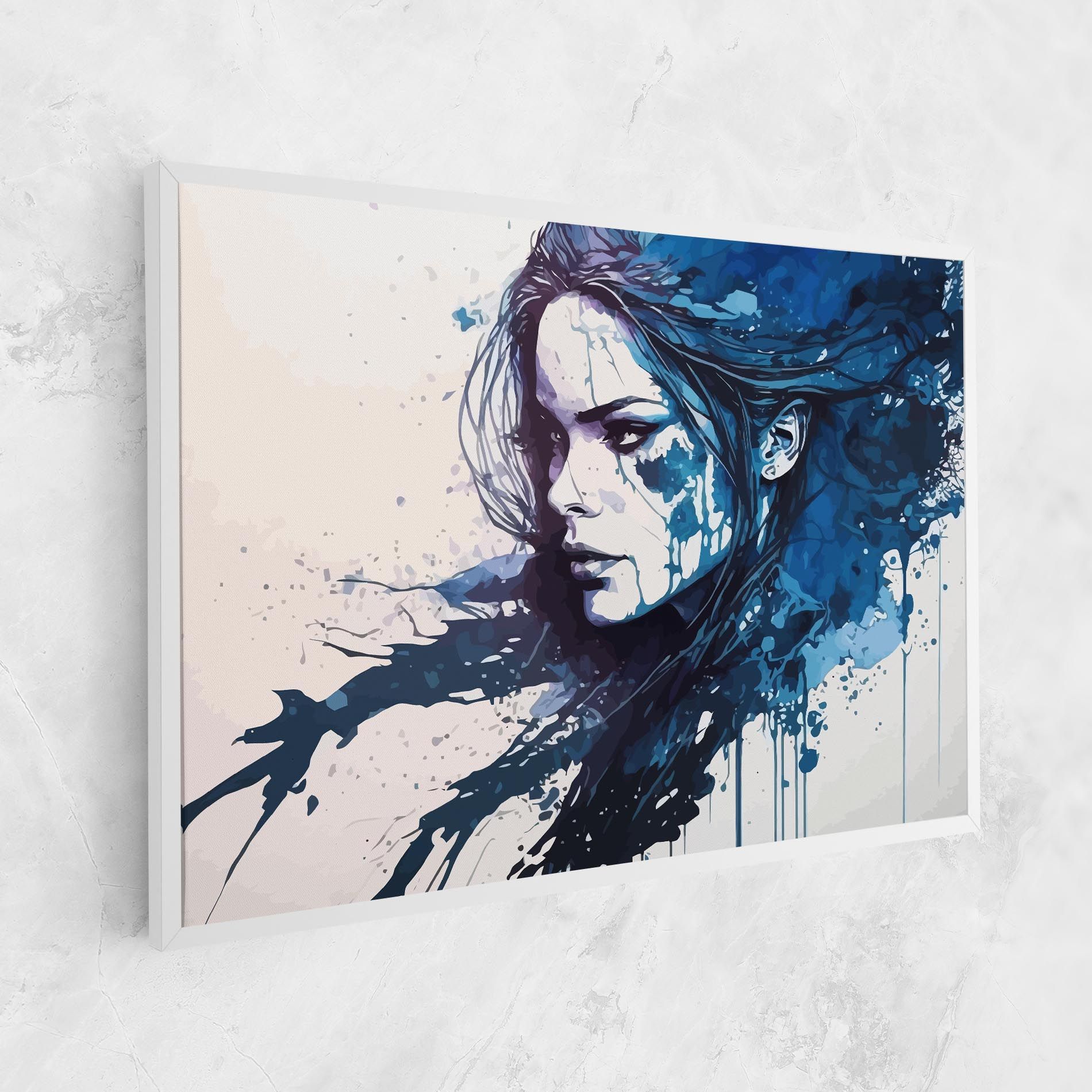Blue Hair Portrait mockup 1