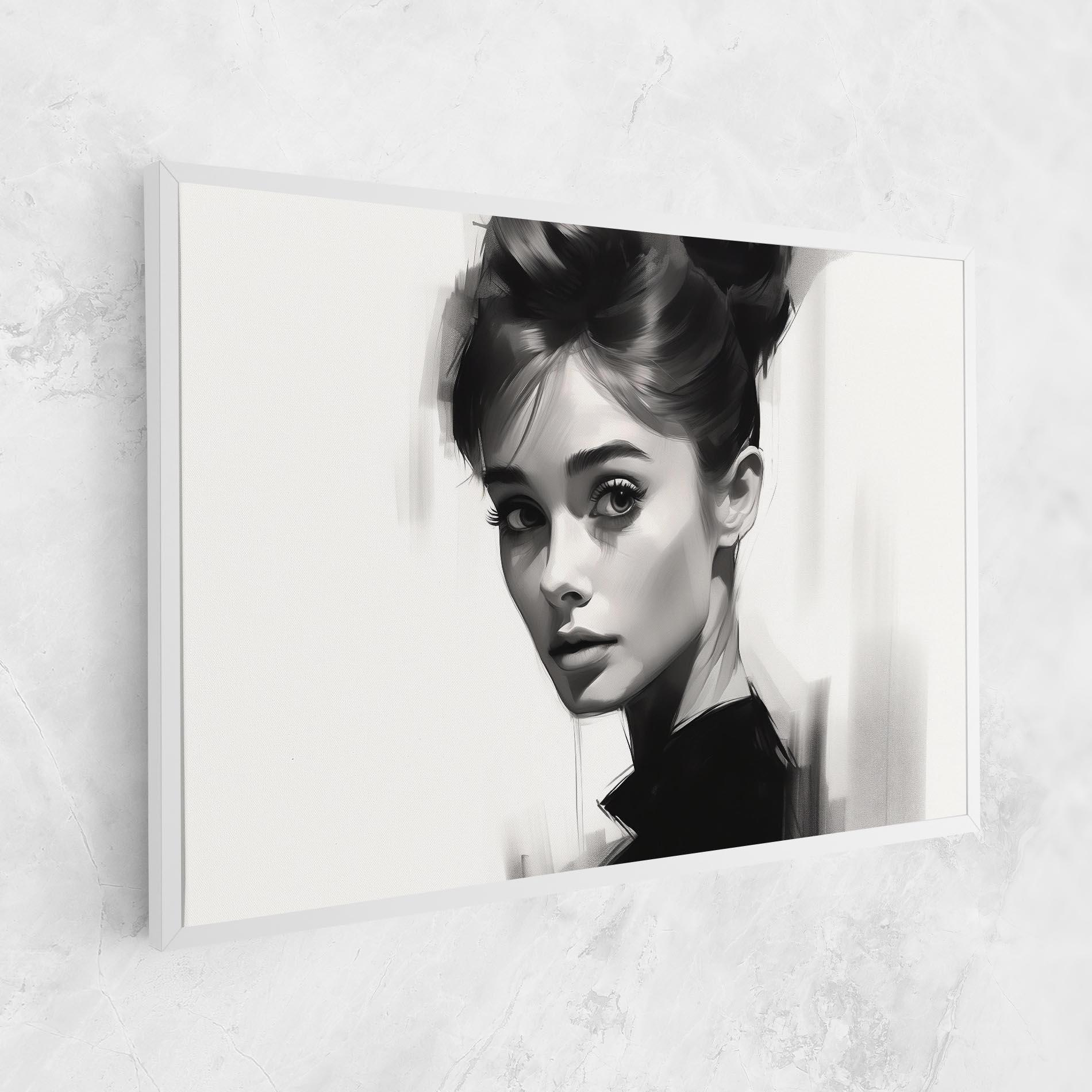 Картина на платно Hepburn Portrait mockup 1