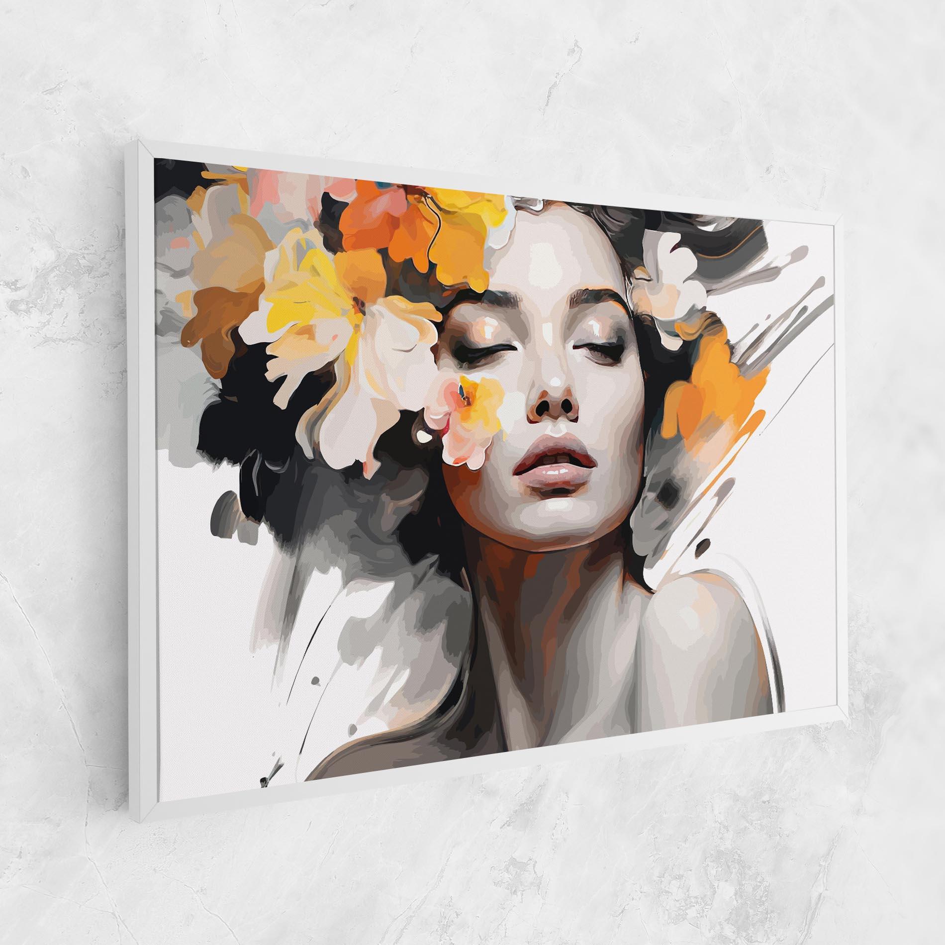 Картина на платно Yellow Flower Portrait mockup 1