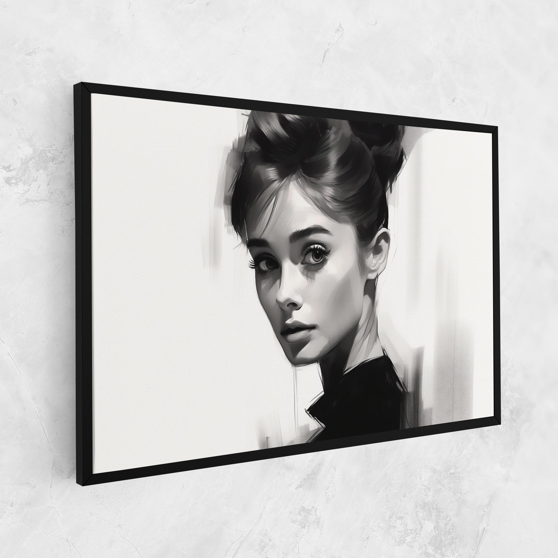 Картина на платно Hepburn Portrait mockup 1