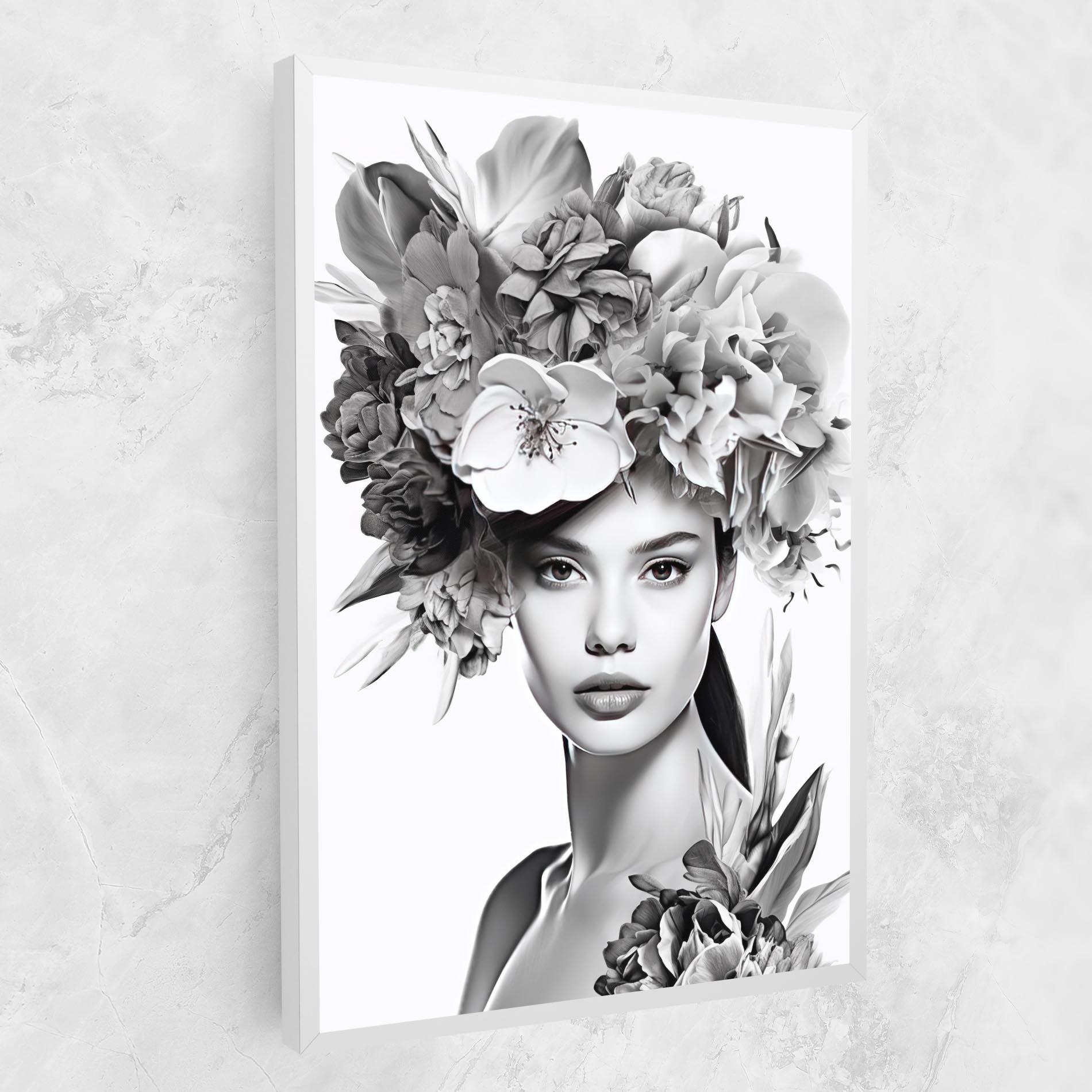Картина на платно Flower Crown Woman mockup 1