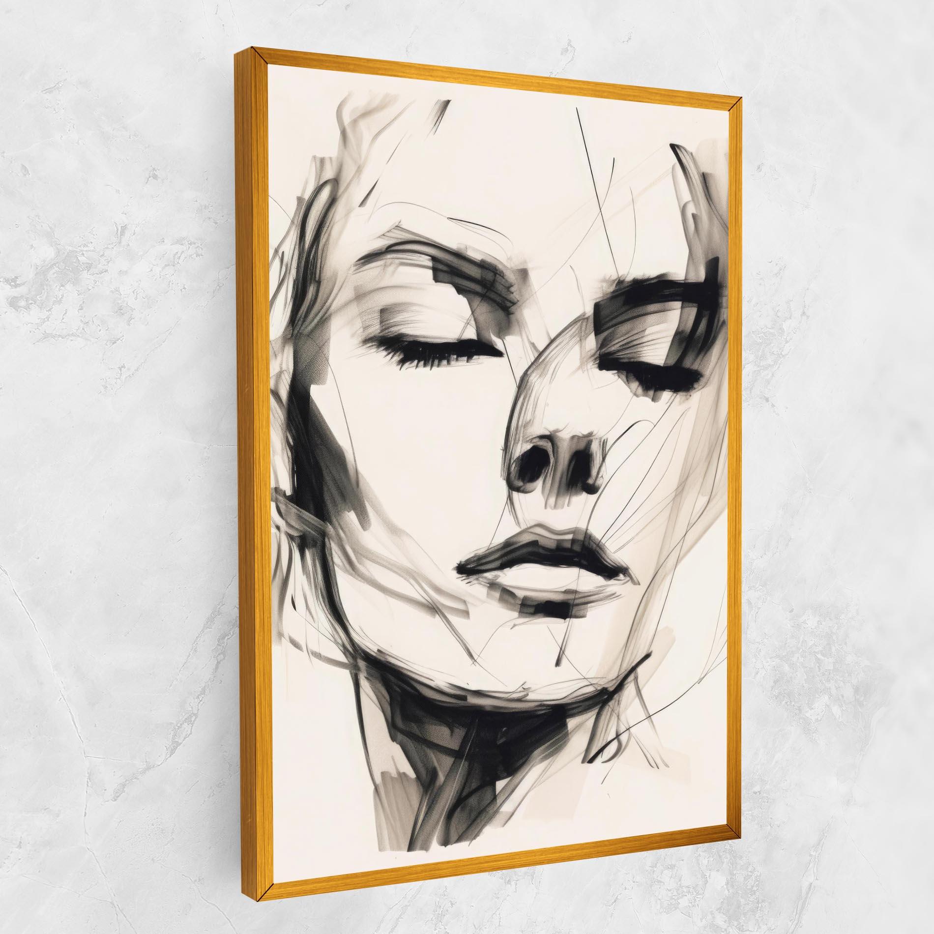 Картина на платно Continuous Line Woman mockup 1