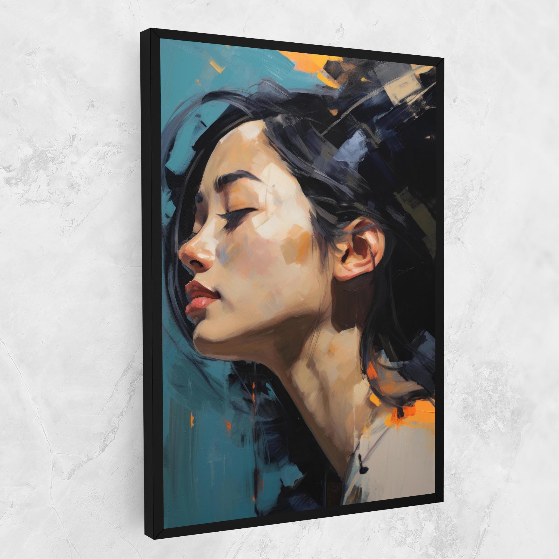 Картина на платно Acrylic Asian Portrait mockup 1