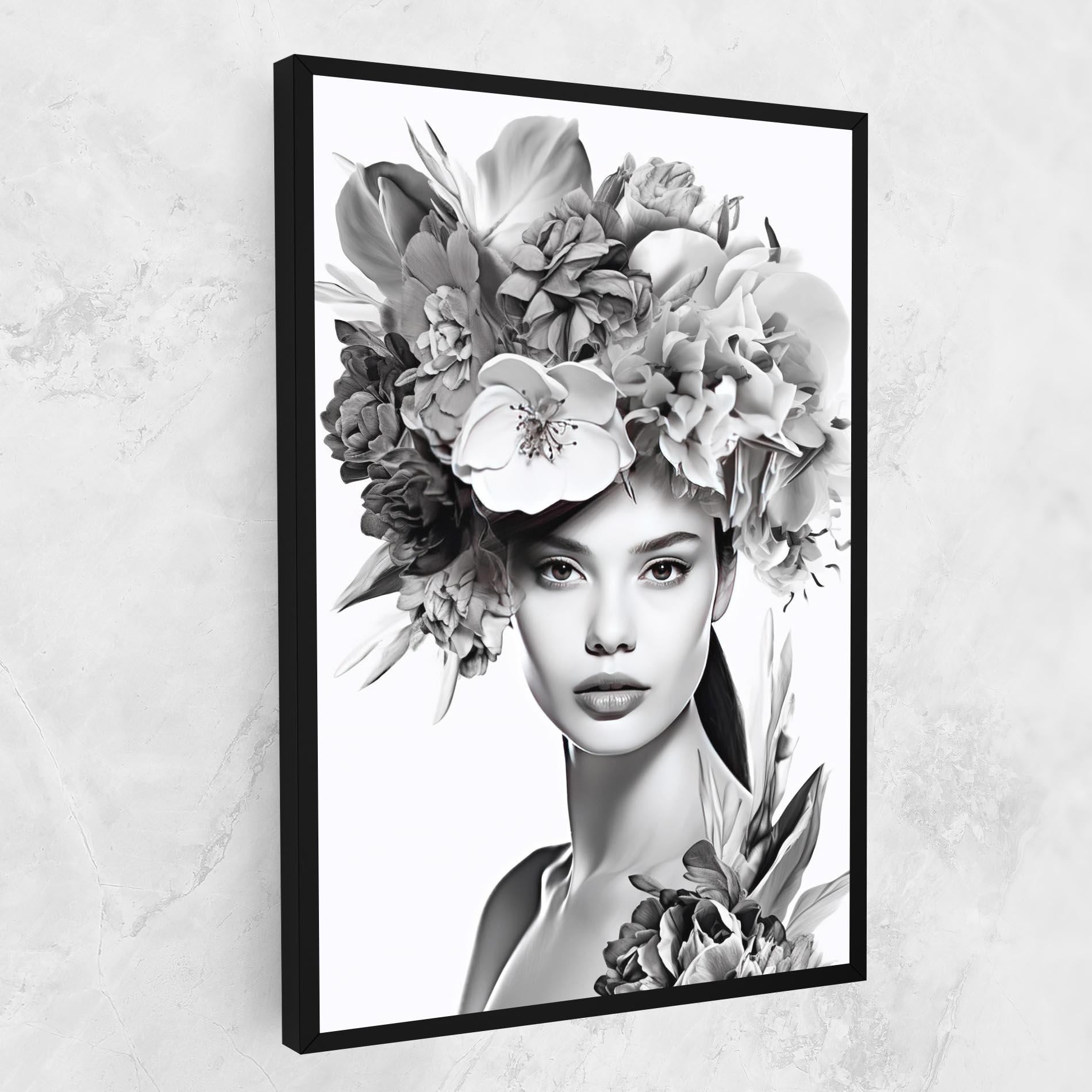 Картина на платно Flower Crown Woman mockup 1