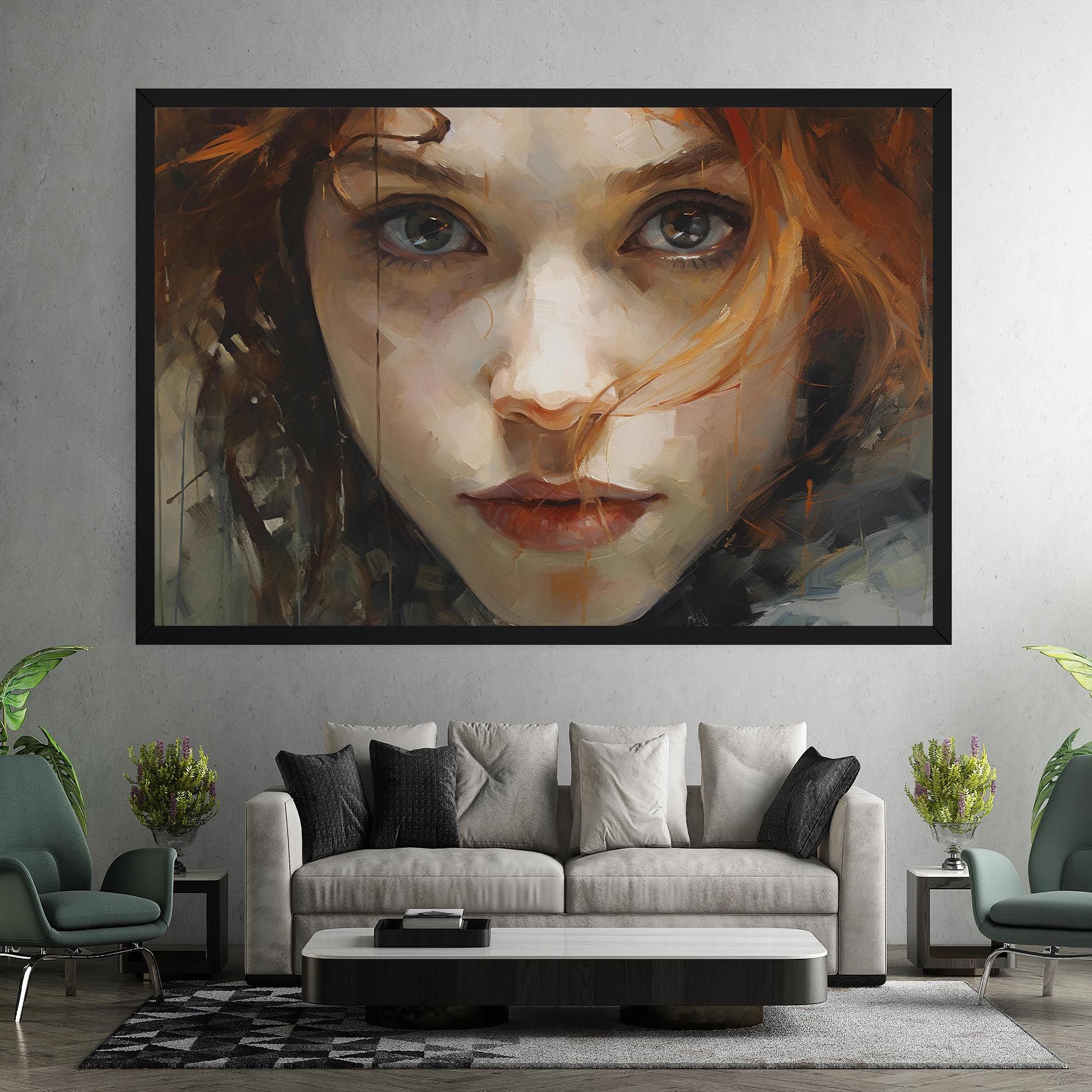Portrait Oil Painting mockup 7