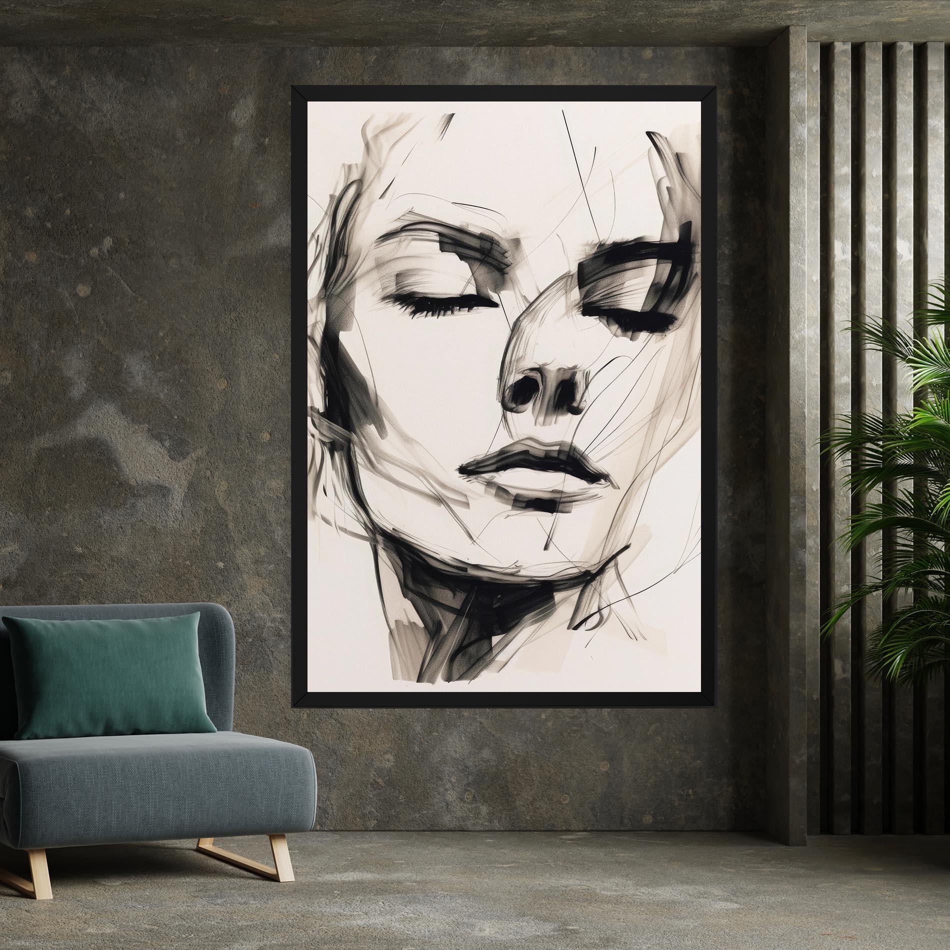 Картина на платно Continuous Line Woman mockup 7