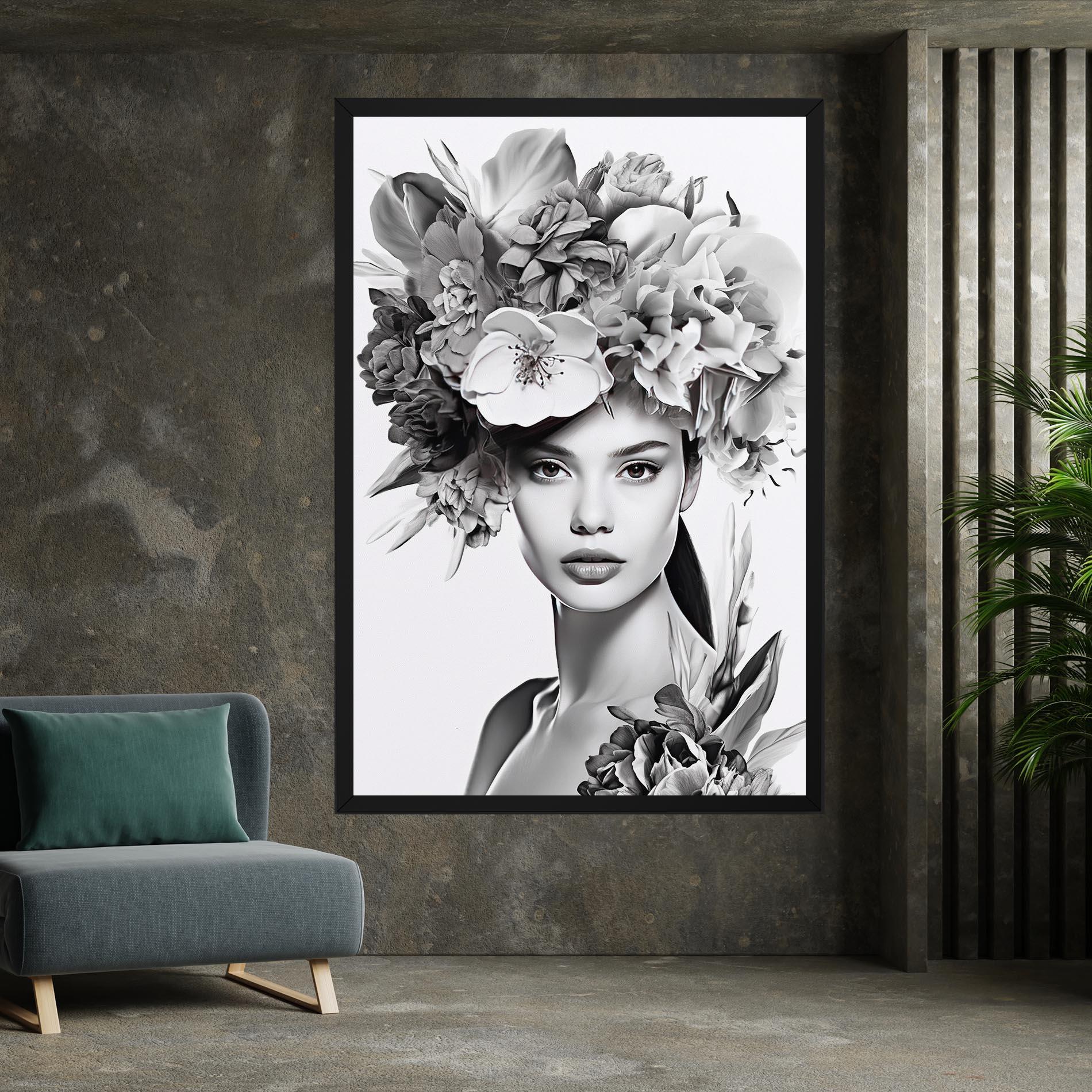 Картина на платно Flower Crown Woman mockup 7