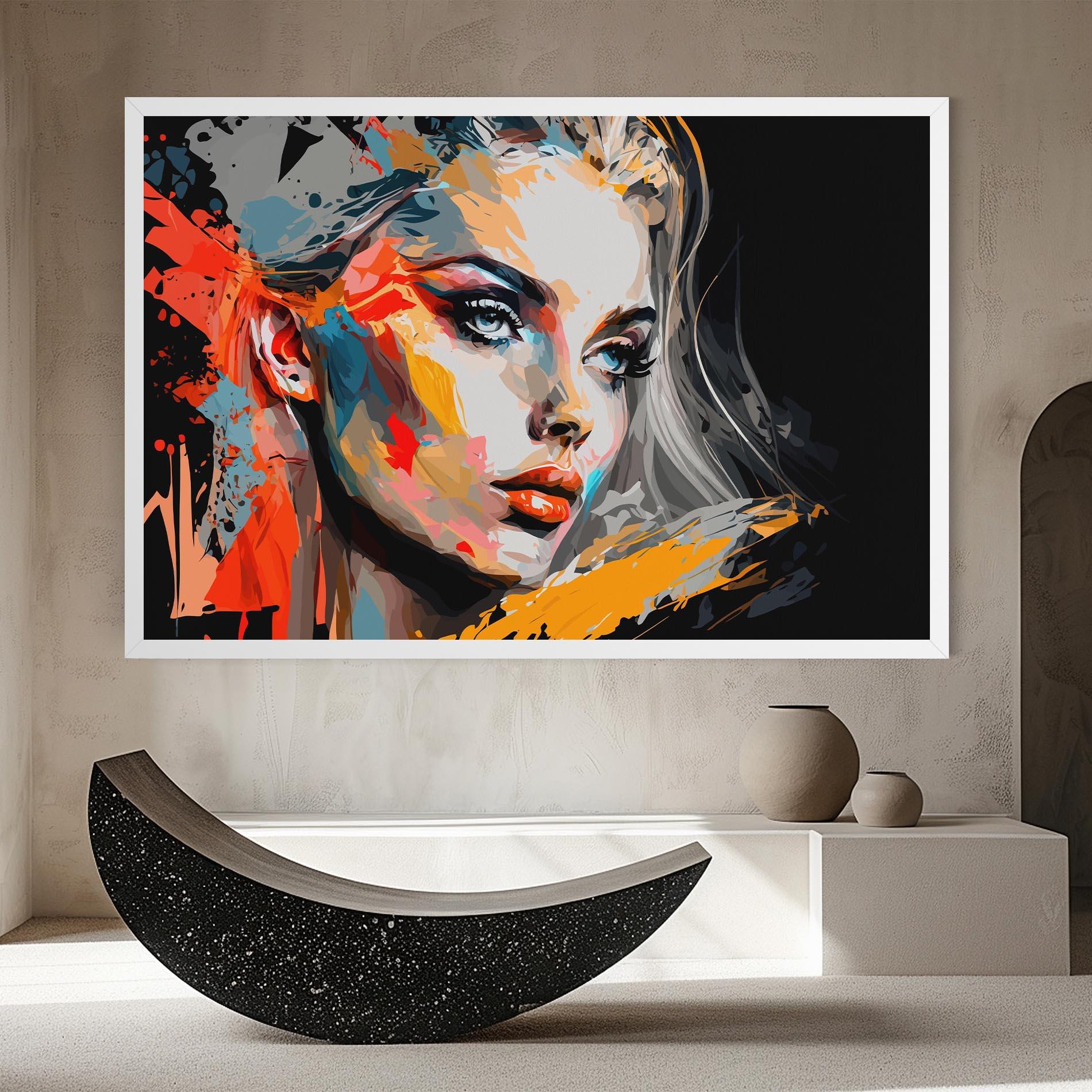 Картина на платно Blue Eye Face mockup 8